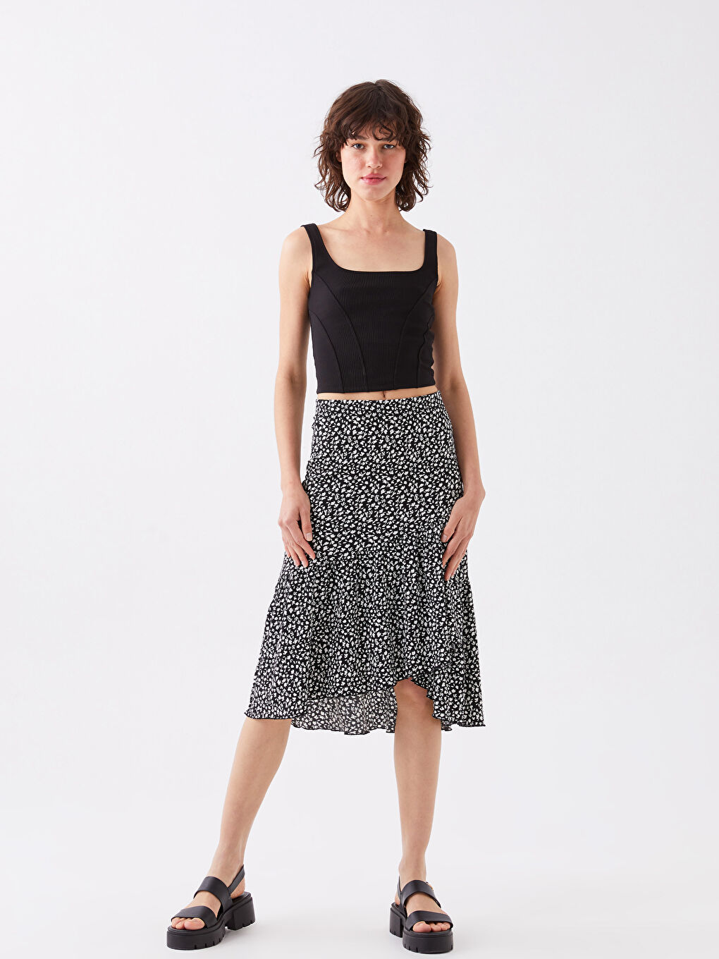 Square Collar Strap Women Crop -S39418Z8-RQN