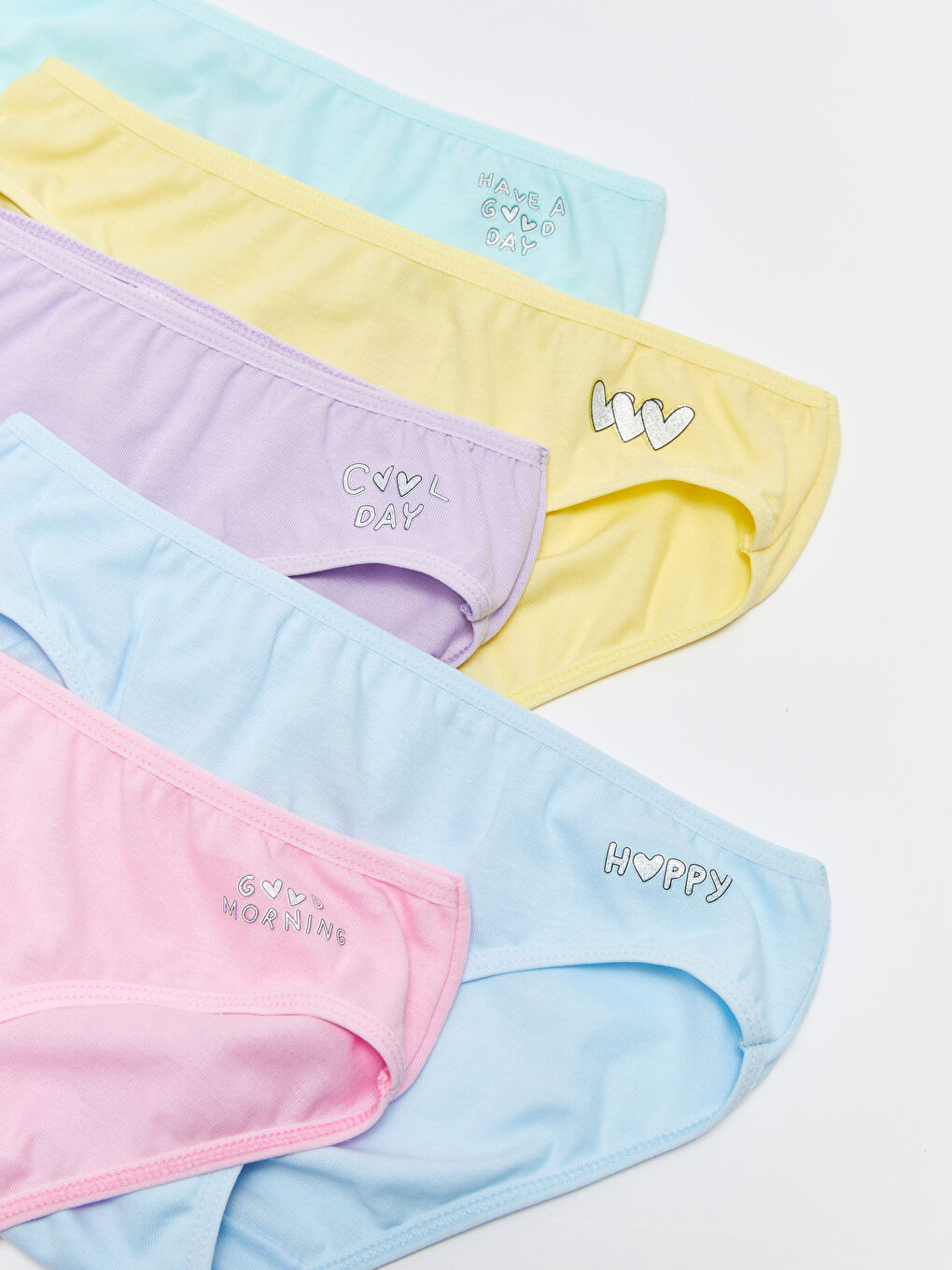 Pembe Baskılı Pamuklu Kız Çocuk Külot 5'li-1