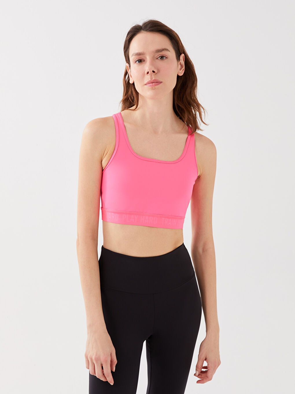 Women's U-Neck Printed Sports Bustier -S39485Z8-V0D