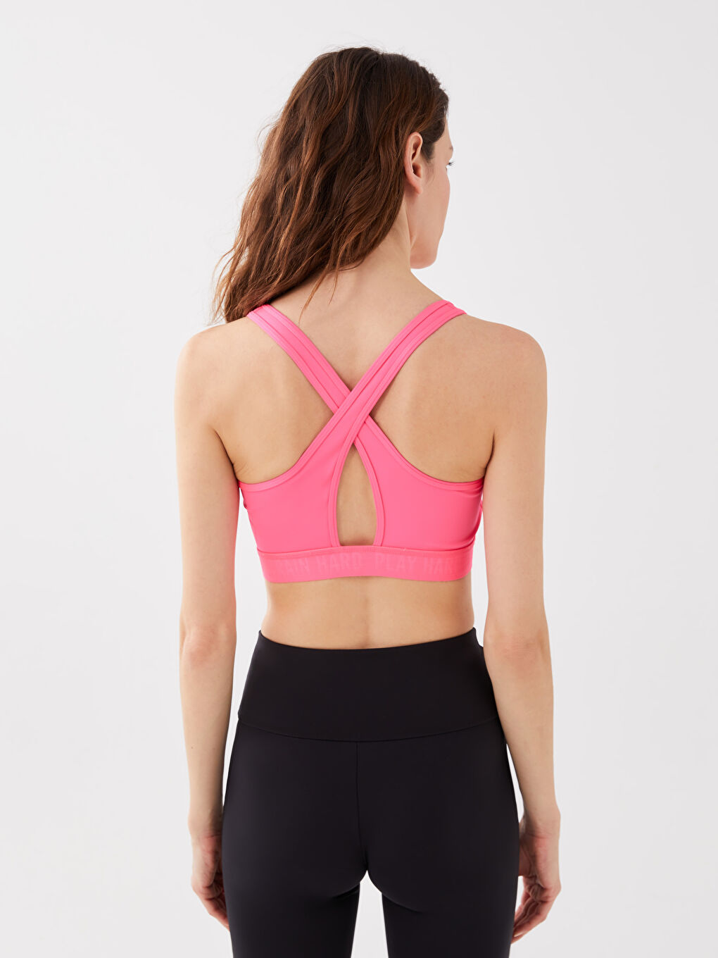 Women's U-Neck Printed Sports Bustier -S39485Z8-V0D
