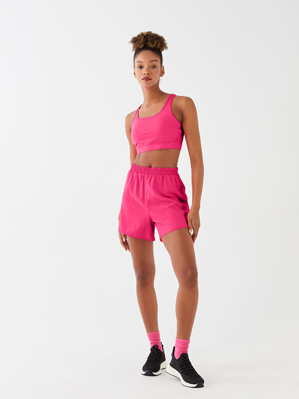 Women's U-Neck Printed Sports Bustier -S39485Z8-V0D