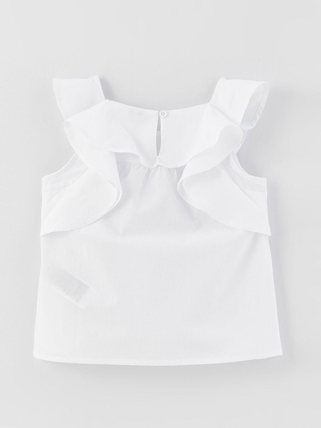 Square Neck Frill Detailed Girl's Blouse-1