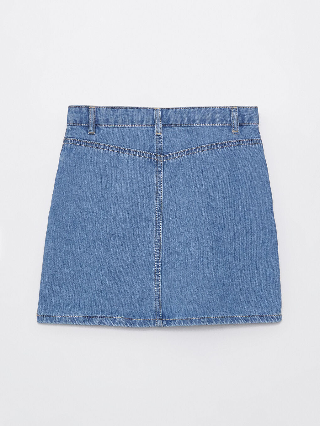 Sequin Embroidered Girl Jean Skirt-4