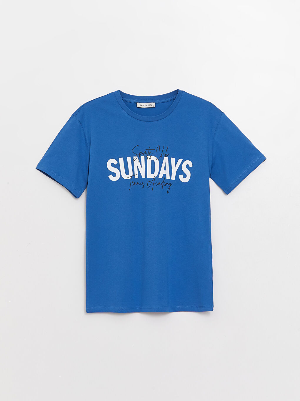 მრგვალი საყელო ნაბეჭდი მოკლე სახელო ქალებისთვის მაისური-5