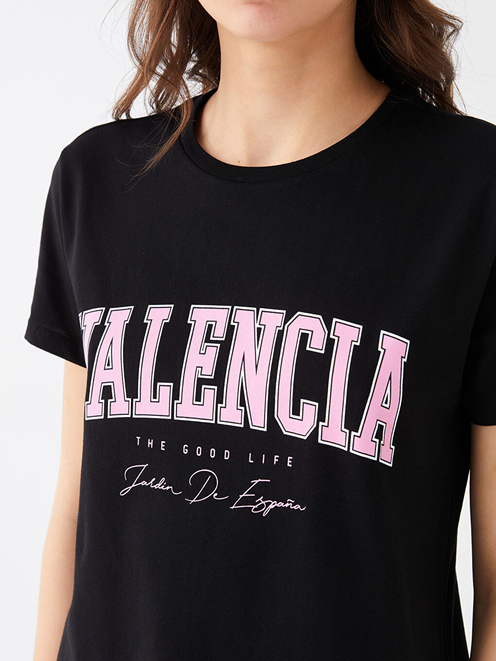 Женская футболка с круглым вырезом и короткими рукавами с принтом-3