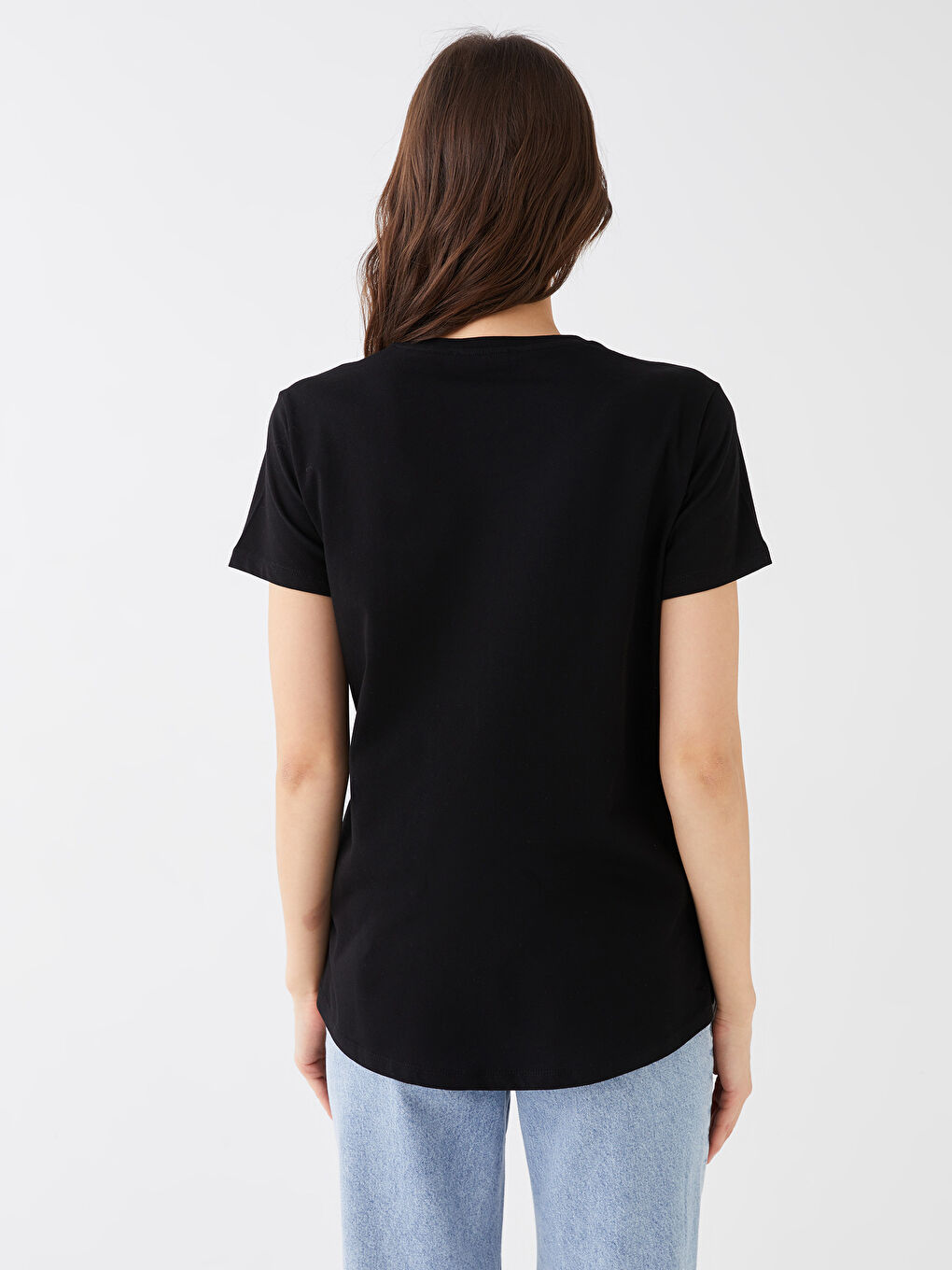 Женская футболка с круглым вырезом и короткими рукавами с принтом-4