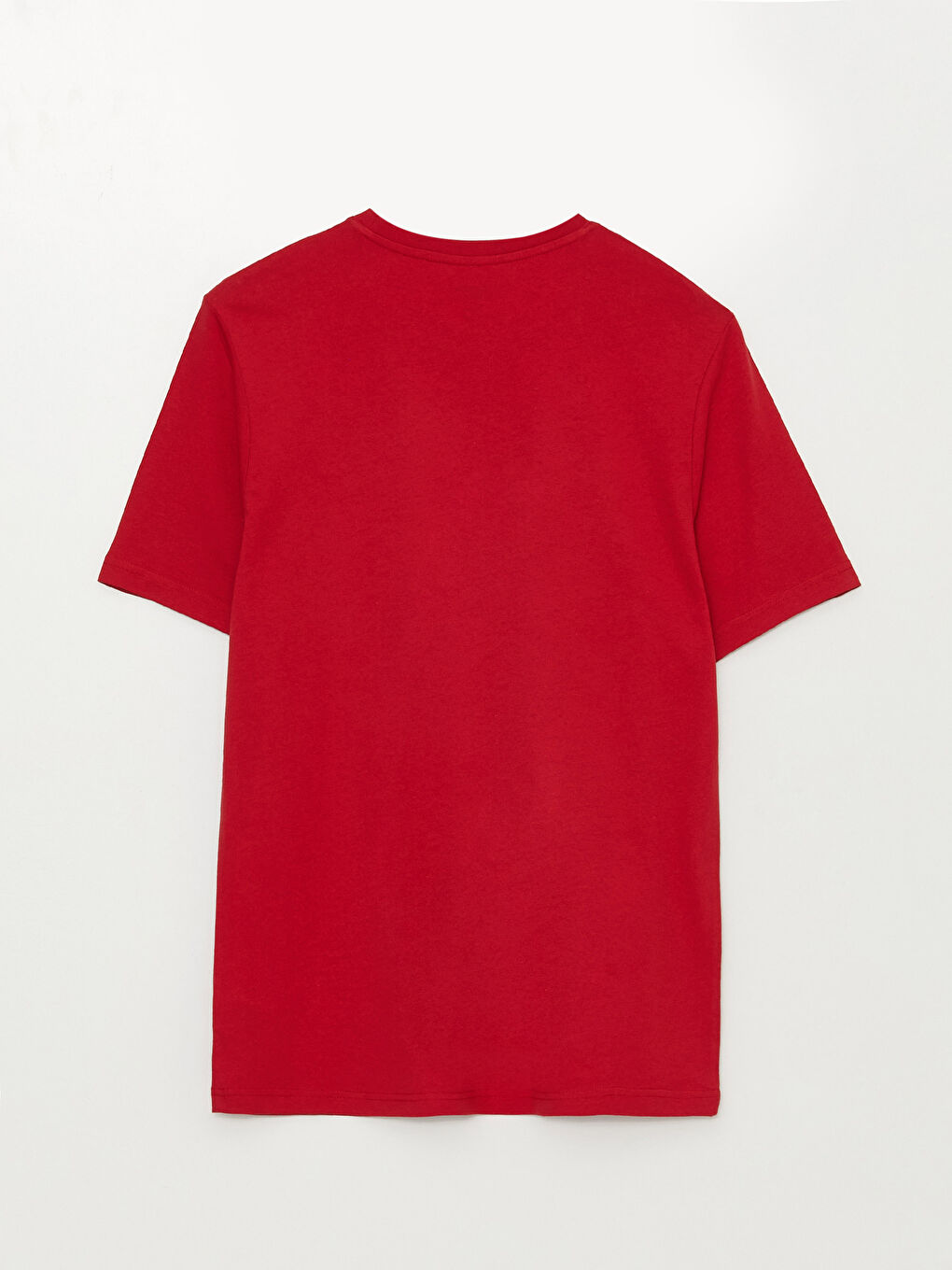 Kırmızı Bisiklet Yaka Kısa Kollu Baskılı Penye Erkek Tişört-6
