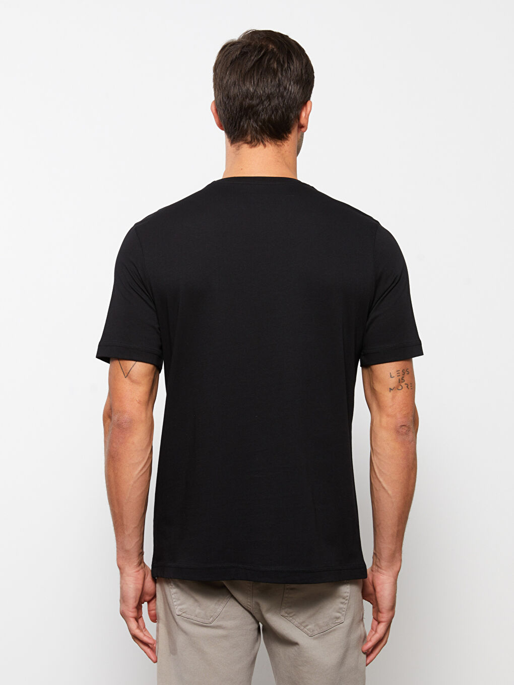 Crew Neck Short Sleeve Printed Combed Cotton Men's T-shirt-4