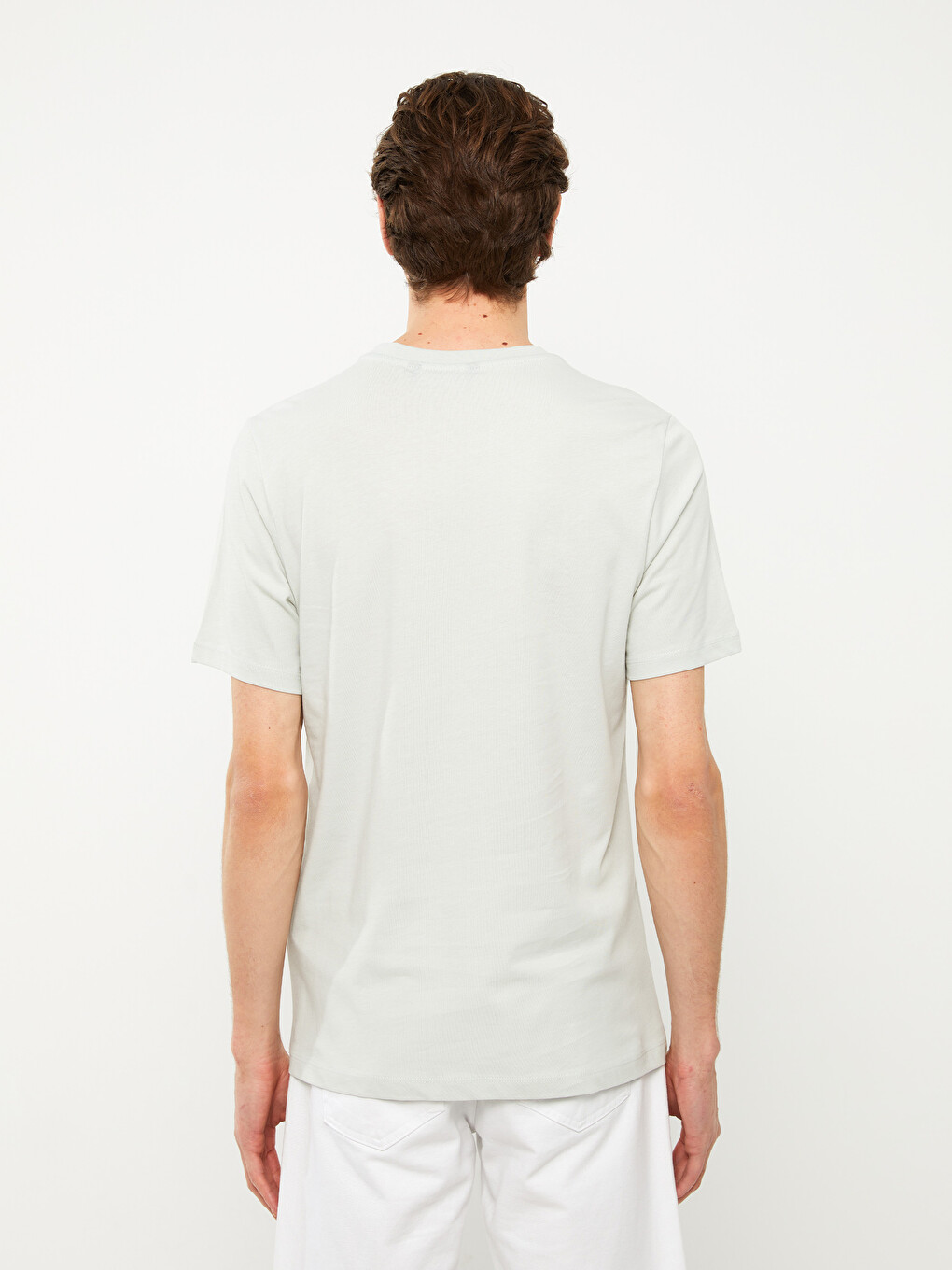 Crew Neck Short Sleeve Printed Combed Cotton Men's T-shirt-4