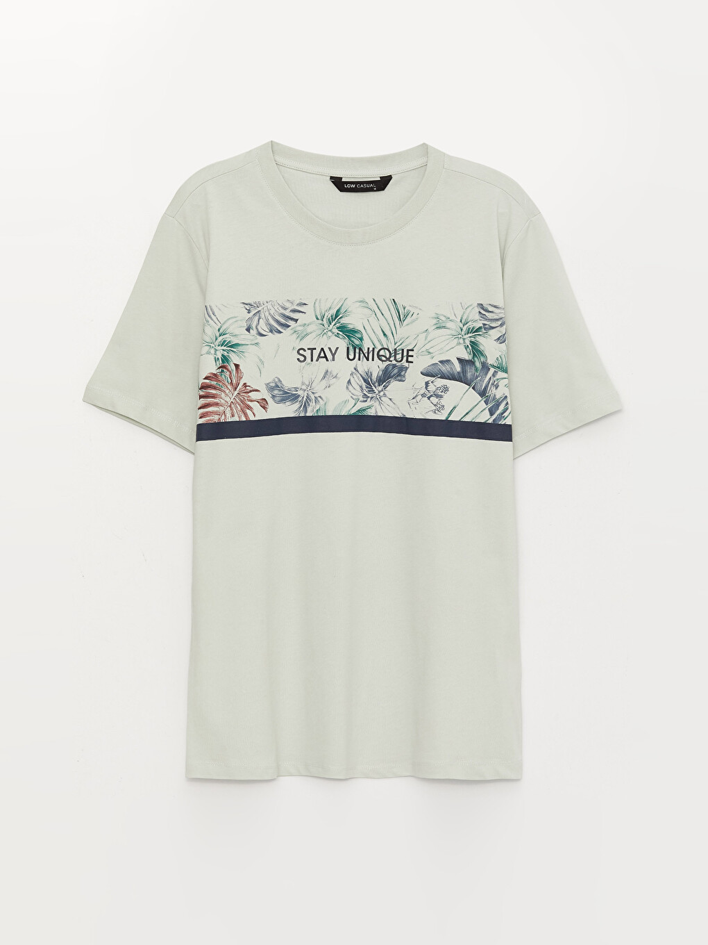 Crew Neck Short Sleeve Printed Combed Cotton Men's T-shirt-5