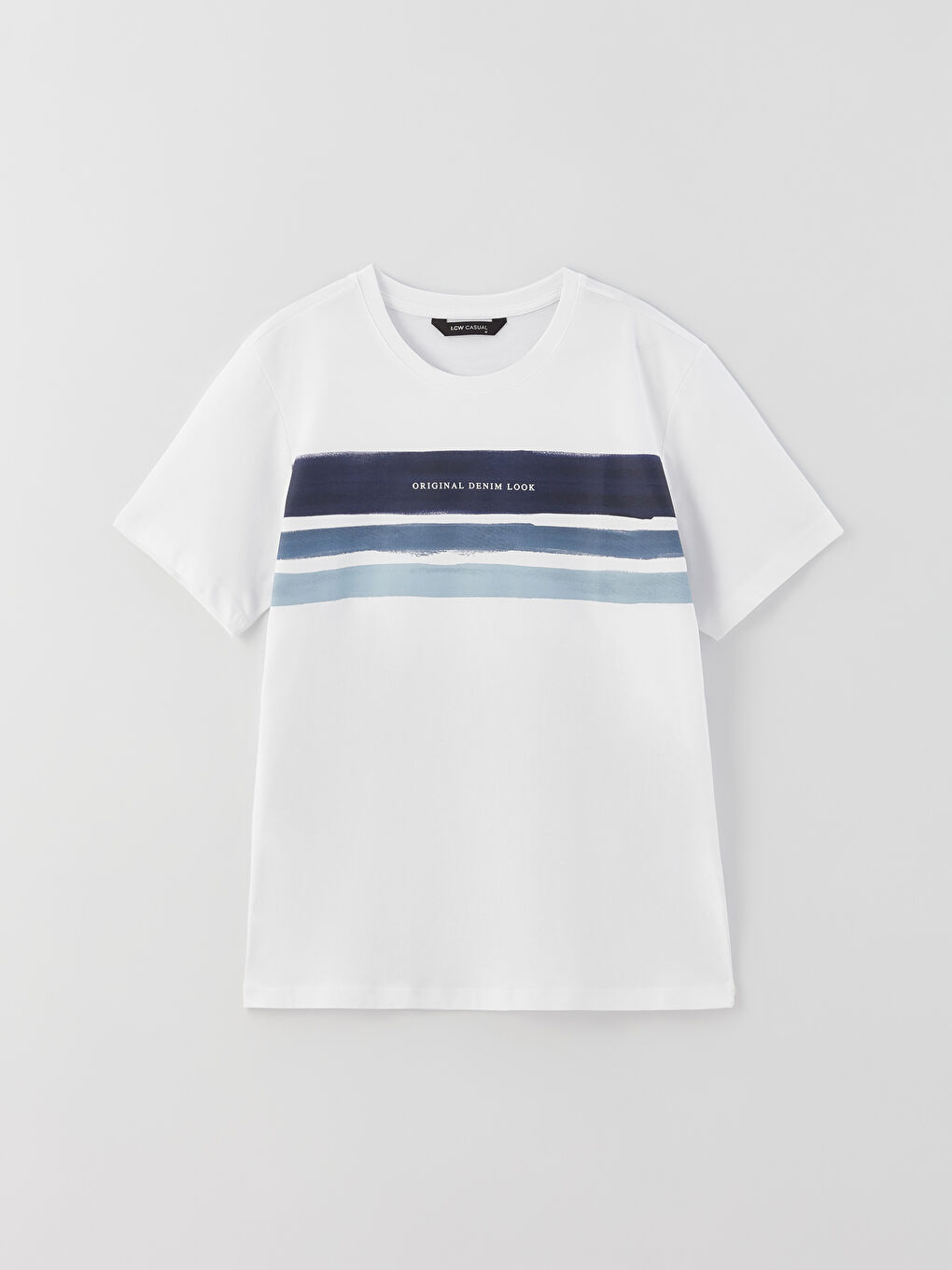 تيشيرت رجالي ياقة دائرية كم قصير مطبوع قطن ممشط-5