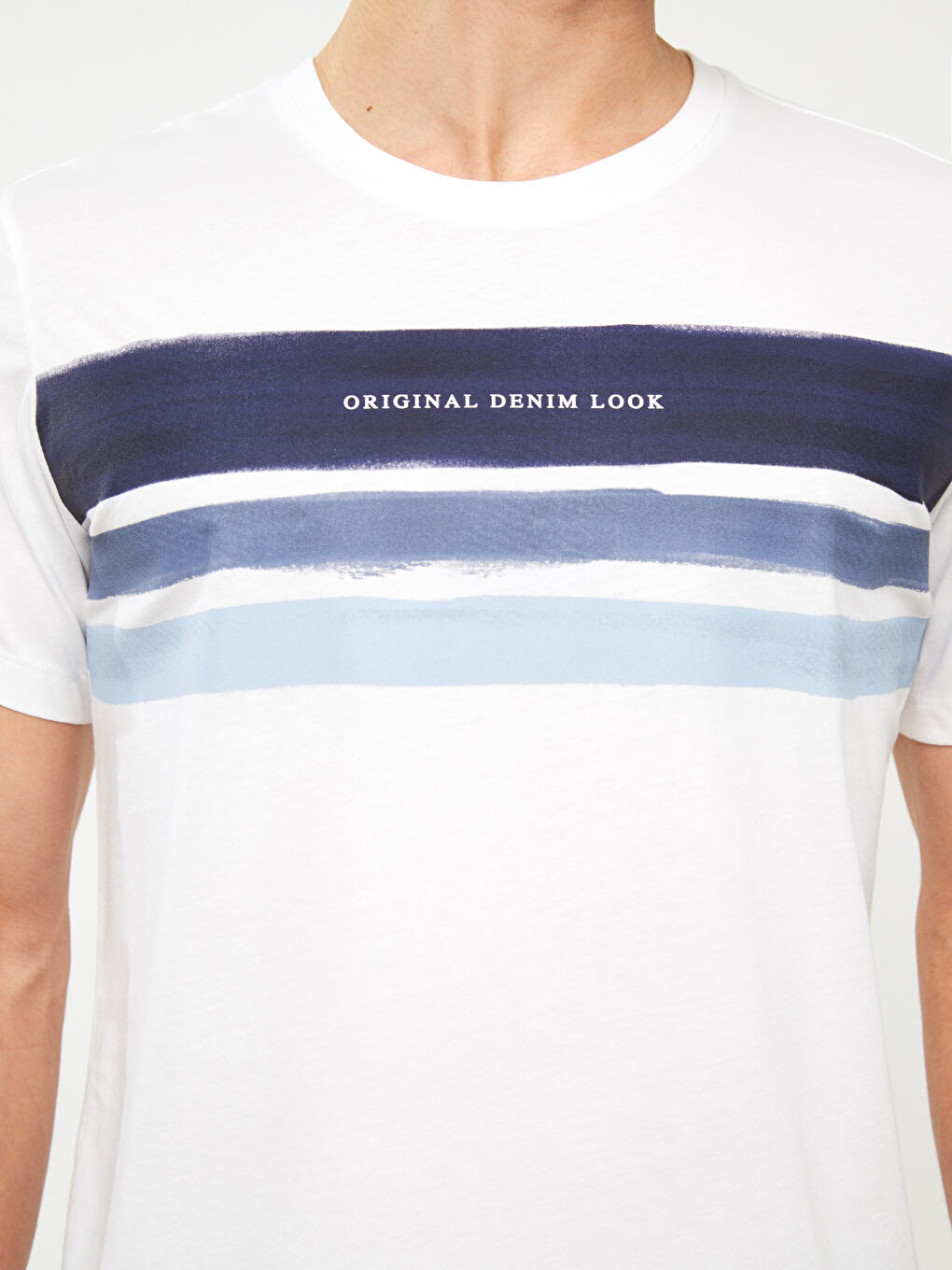 تيشيرت رجالي ياقة دائرية كم قصير مطبوع قطن ممشط-3