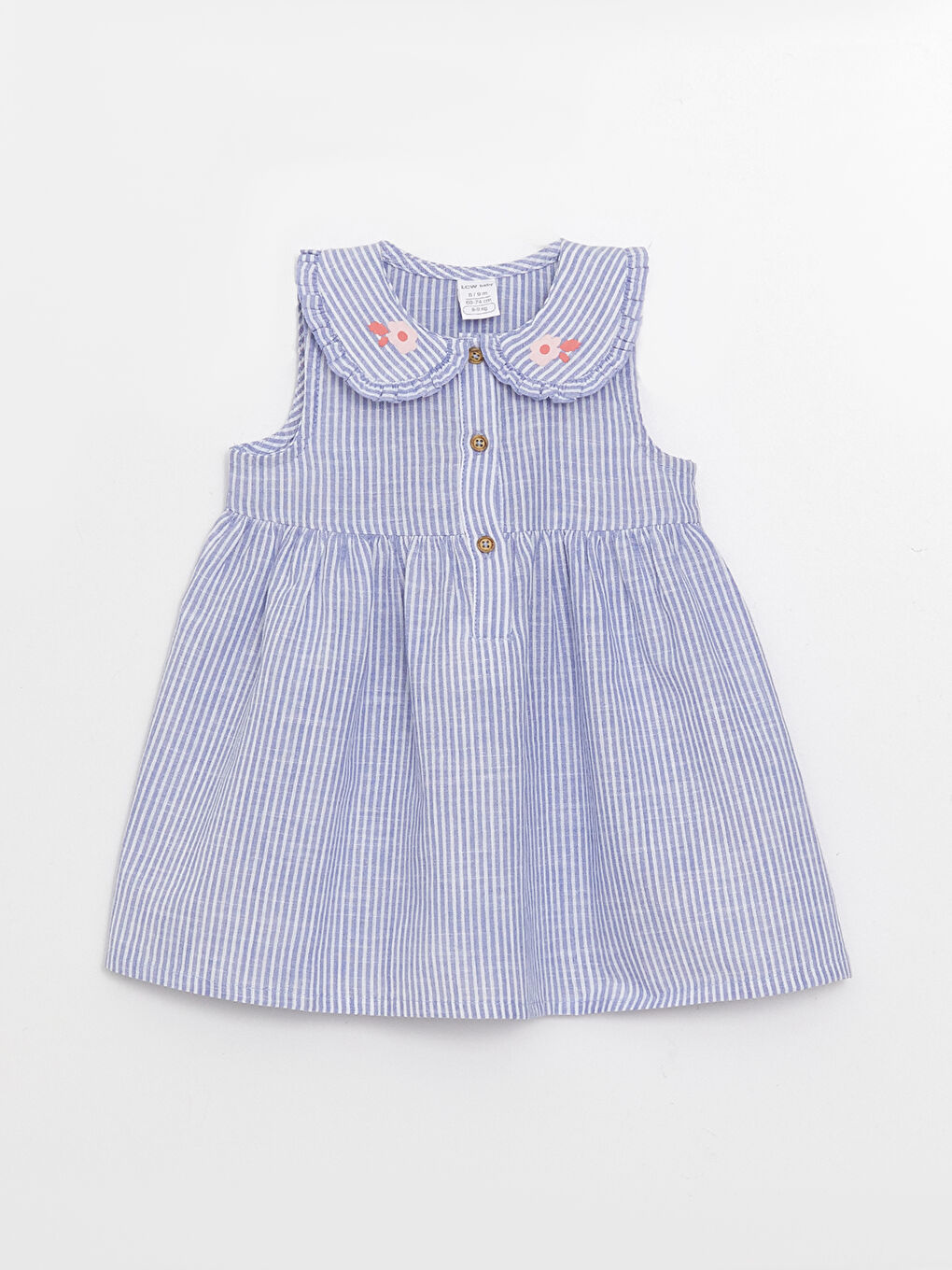 LCW baby Peter-Pan-Kragen Gestreiftes Baby Mädchen Kleid -S39537Z1-LEH