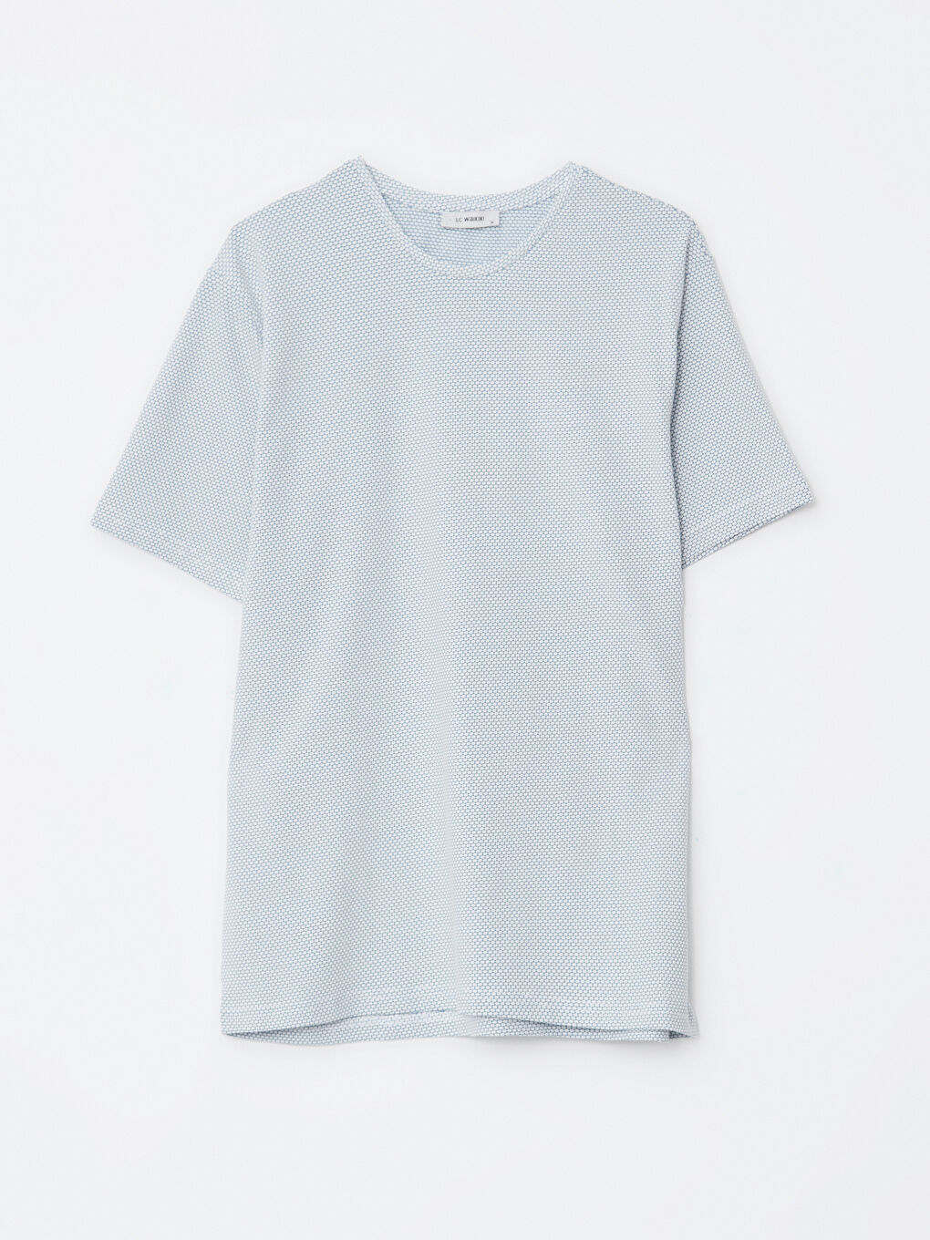 Rundhalsausschnitt Kurzarm Gemustertes Herren-T-Shirt-5