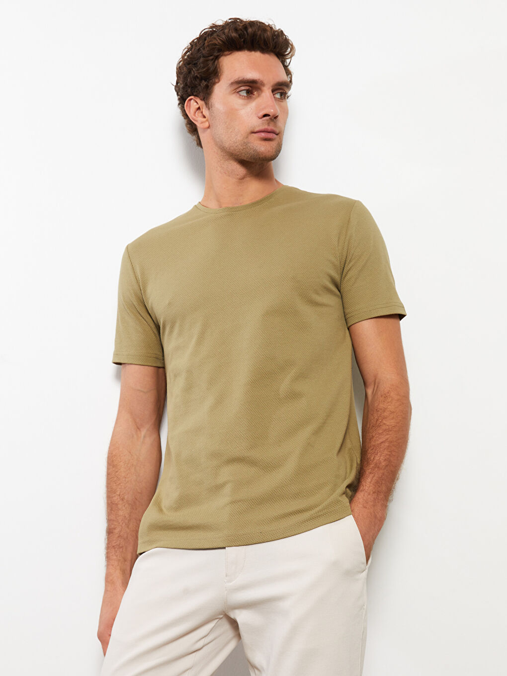 Crew Neck Short Sleeve Patterned Men's T-Shirt