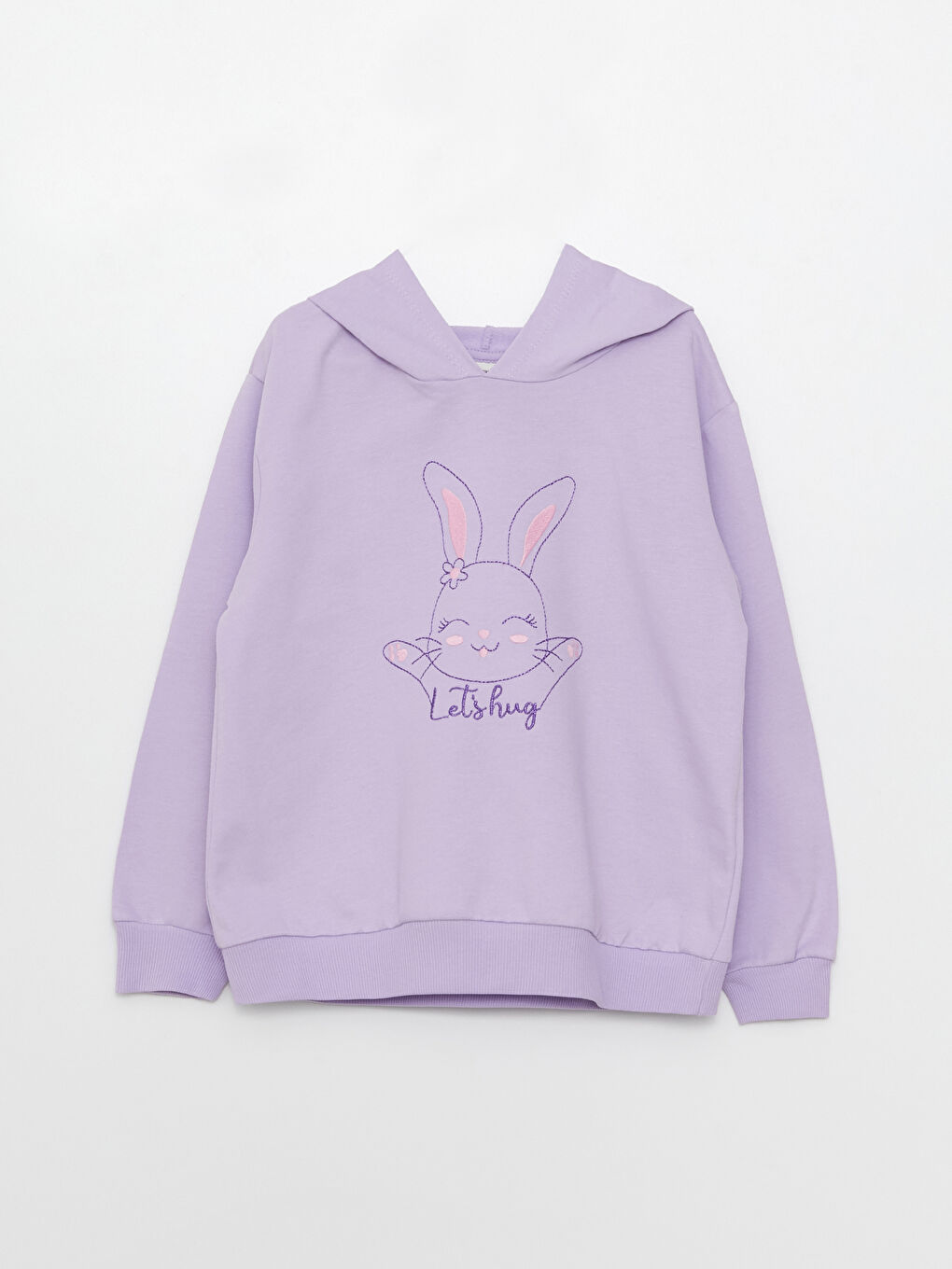LCW Kids Hooded Printed Long Sleeve Girls' Sweatshirt