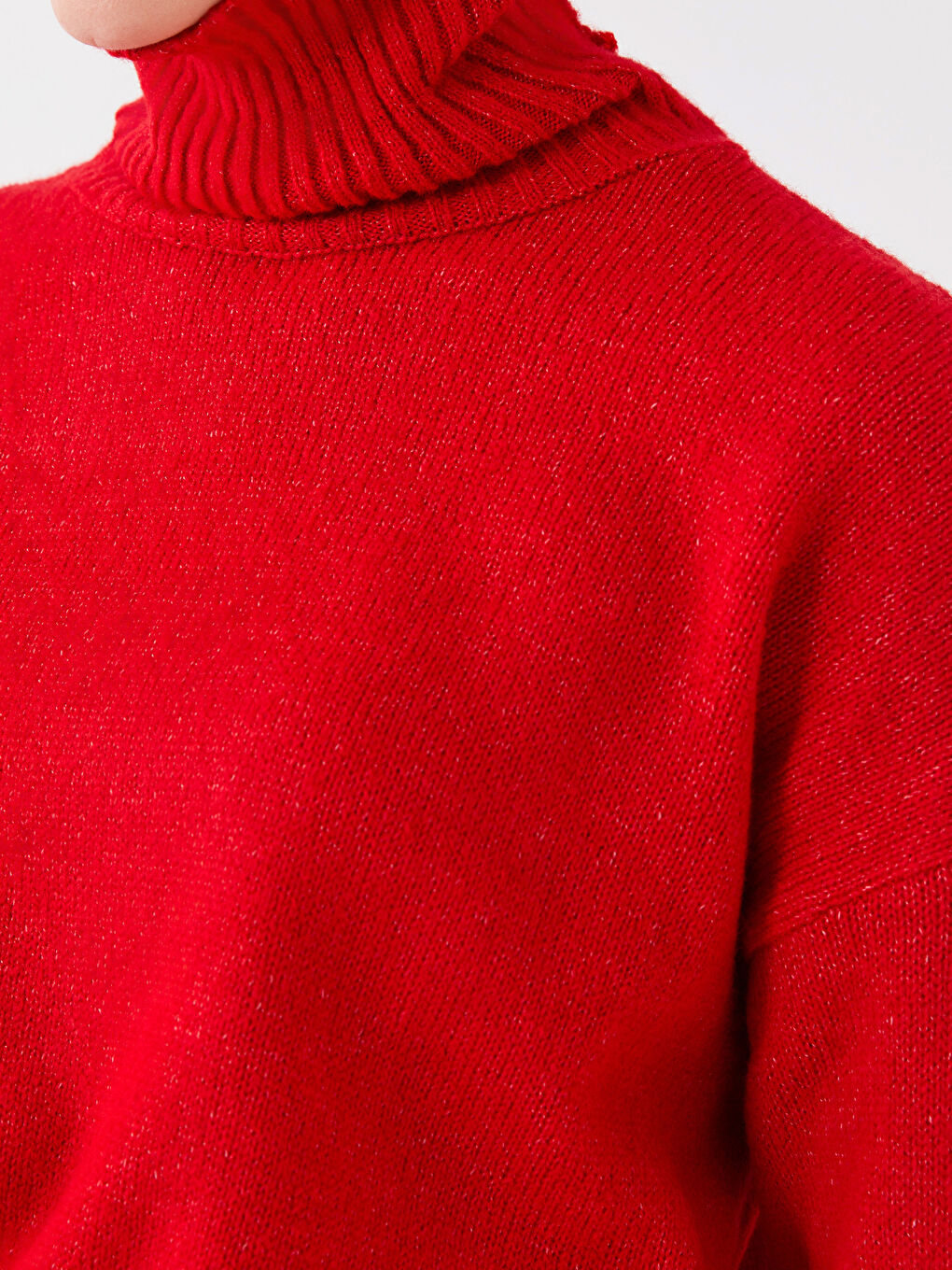 Turtleneck Plain Long Sleeve Women's Knitwear Sweater -S39552Z8-LCU