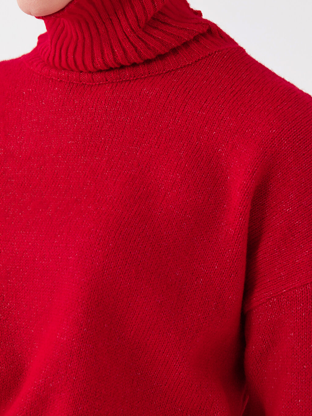 Turtleneck Plain Long Sleeve Women's Knitwear Sweater -S39552Z8-LCU