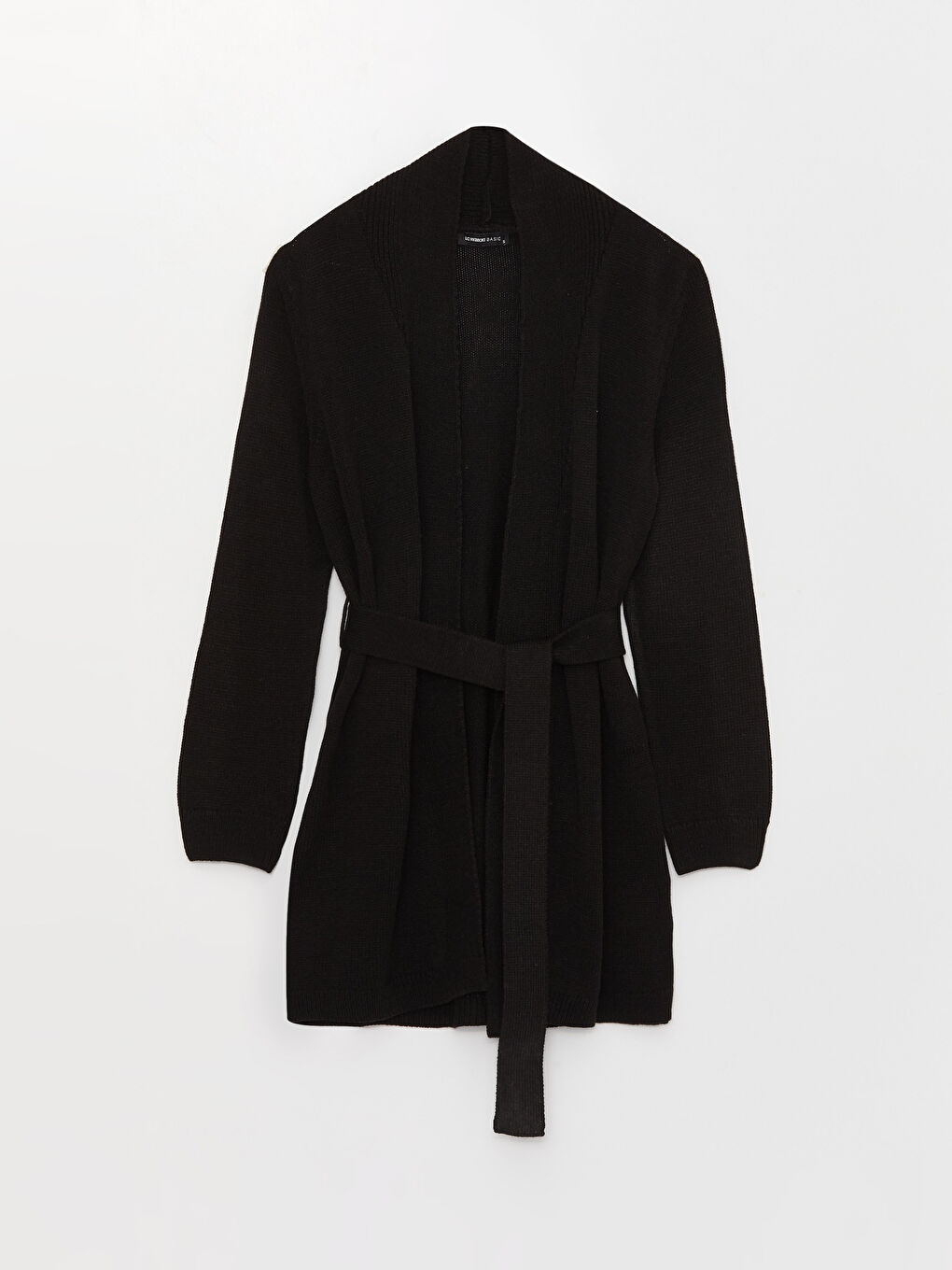 Cardigan en Tricot à Col Châle Uni à Manches Longues pour Femmes-6