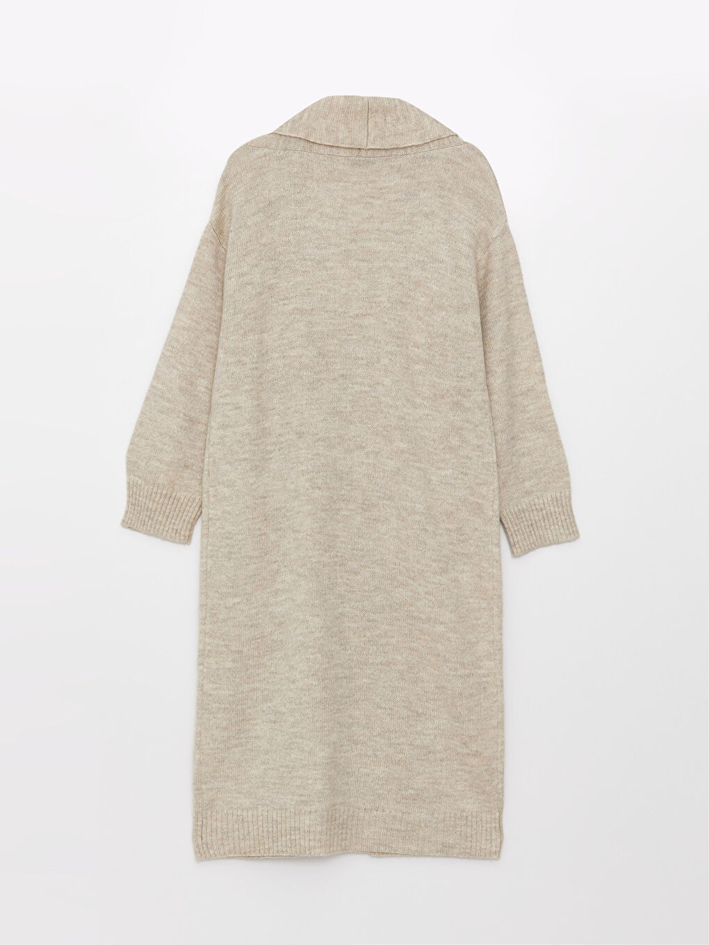 LCWAIKIKI Basic Shawl Collar Plain Long Sleeve Oversize Women's Knitwear Cardigan -S39558Z8-L8R