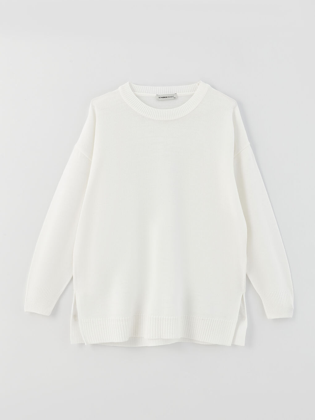 سترة تريكو واسعة بياقة دائرية للسيدات-5