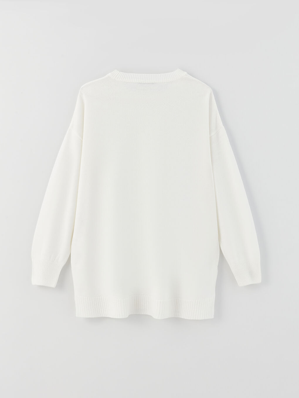 سترة تريكو واسعة بياقة دائرية للسيدات-6