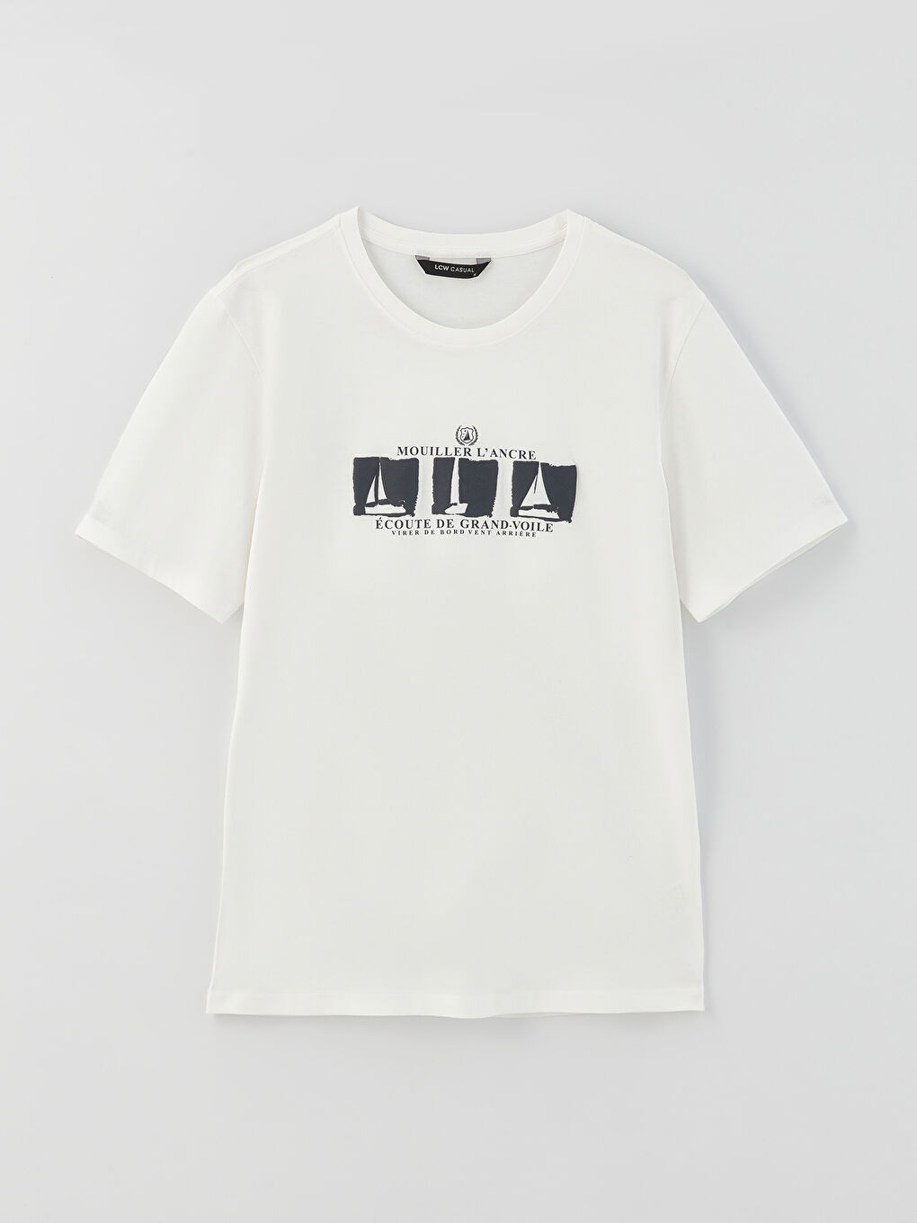 Crew Neck Short Sleeve Printed Combed Cotton Men's T-shirt -S39567Z8-R5B