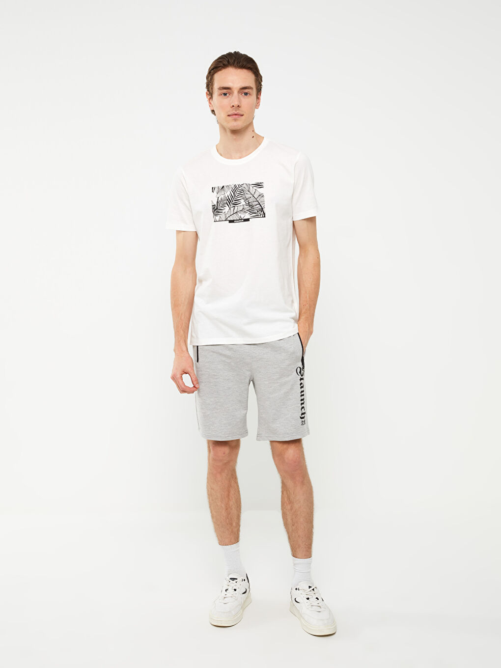 Crew Neck Short Sleeve Printed Combed Cotton Men's T-shirt-2