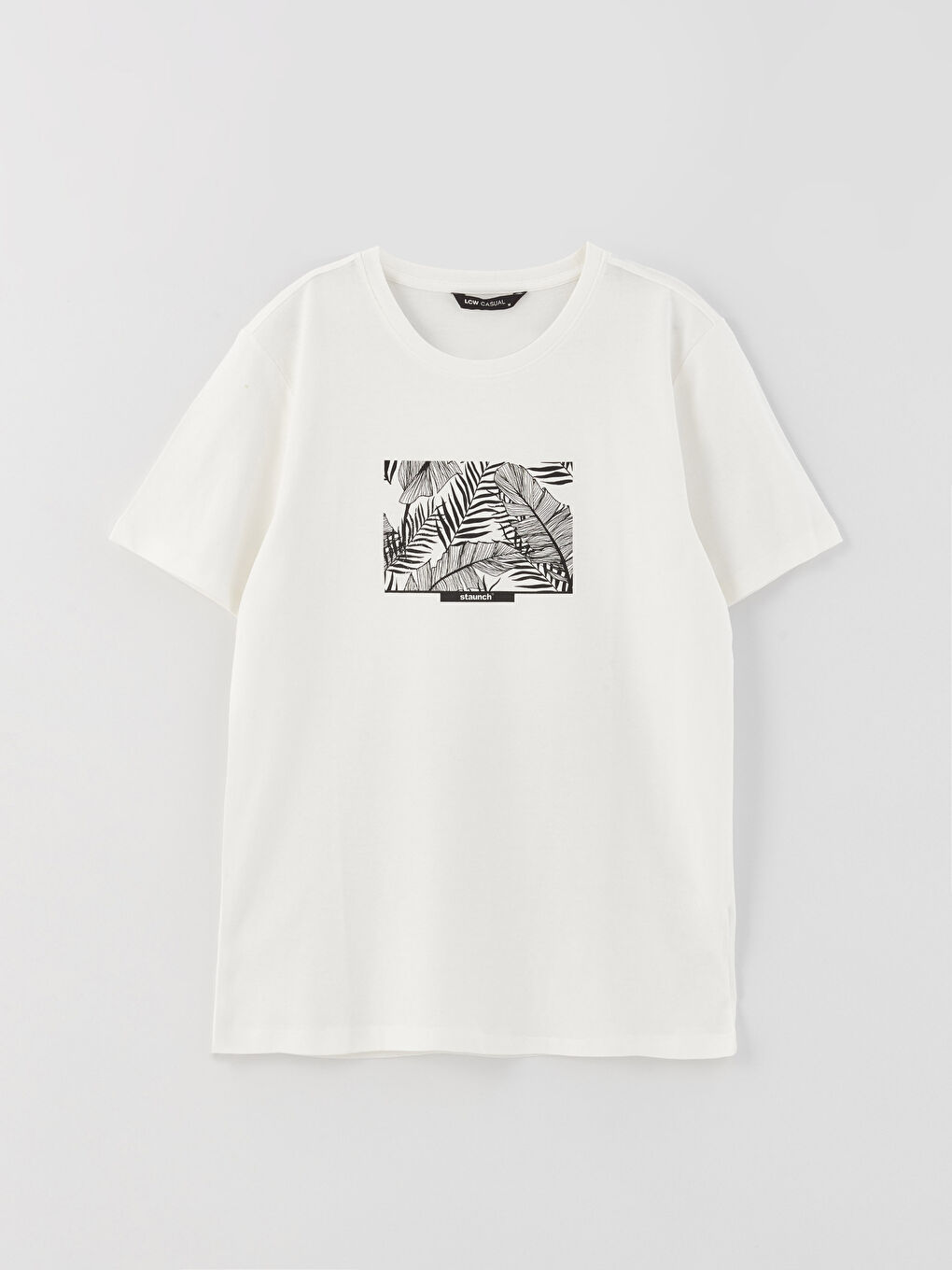 Crew Neck Short Sleeve Printed Combed Cotton Men's T-shirt-5