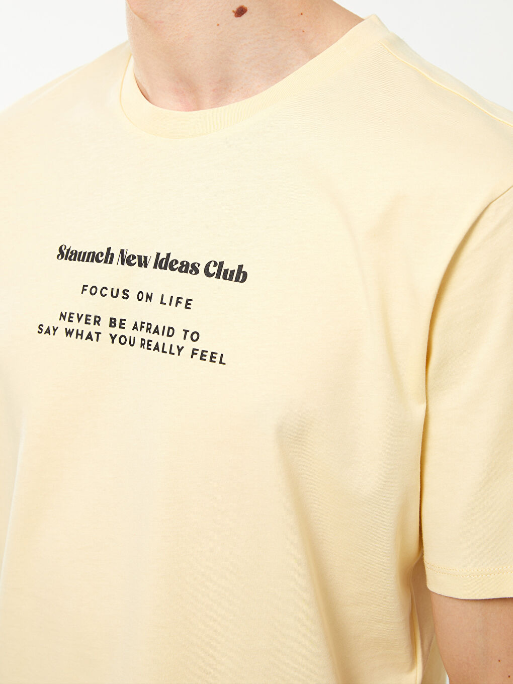 Crew Neck Short Sleeve Printed Combed Cotton Men's T-shirt-3