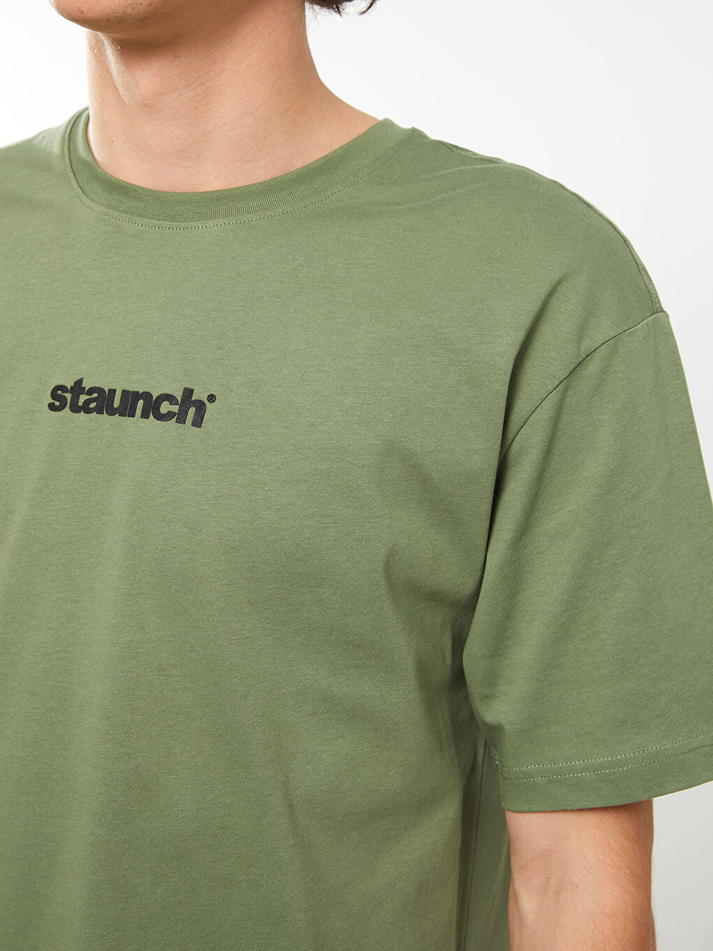 Crew Neck Short Sleeve Printed Combed Cotton Men's T-shirt-3