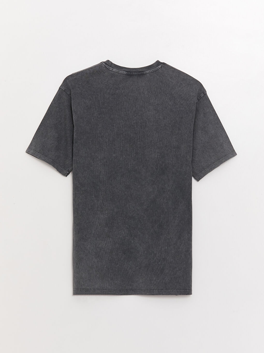 Bisiklet Yaka Baskılı Kısa Kollu Oversize Kadın Tişört-6