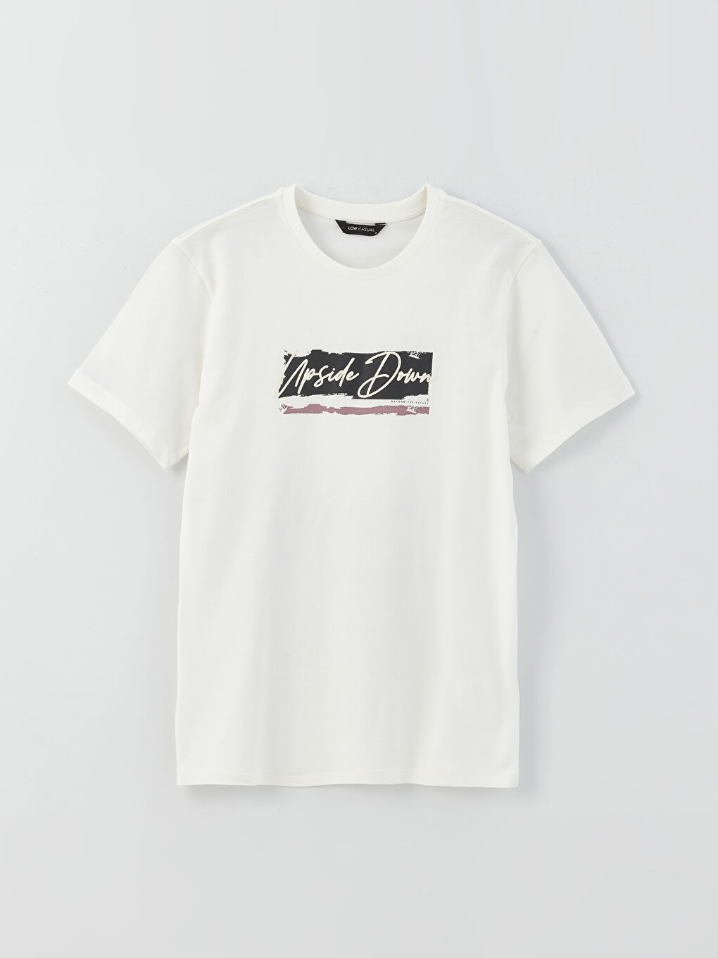 Crew Neck Short Sleeve Printed Combed Cotton Men's T-shirt-5