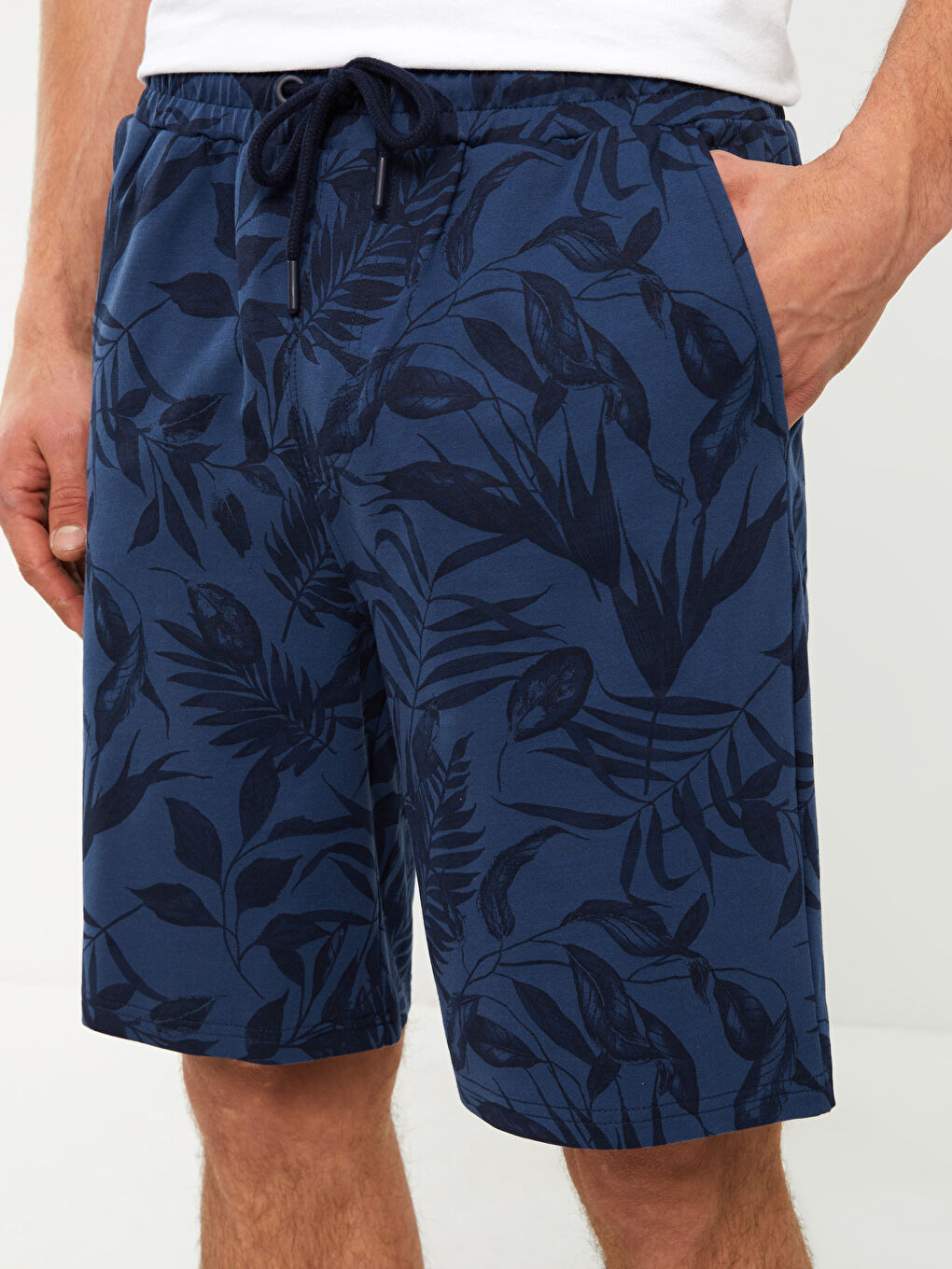 XSIDE Indigo Slim Fit Desenli Erkek Şort - 3