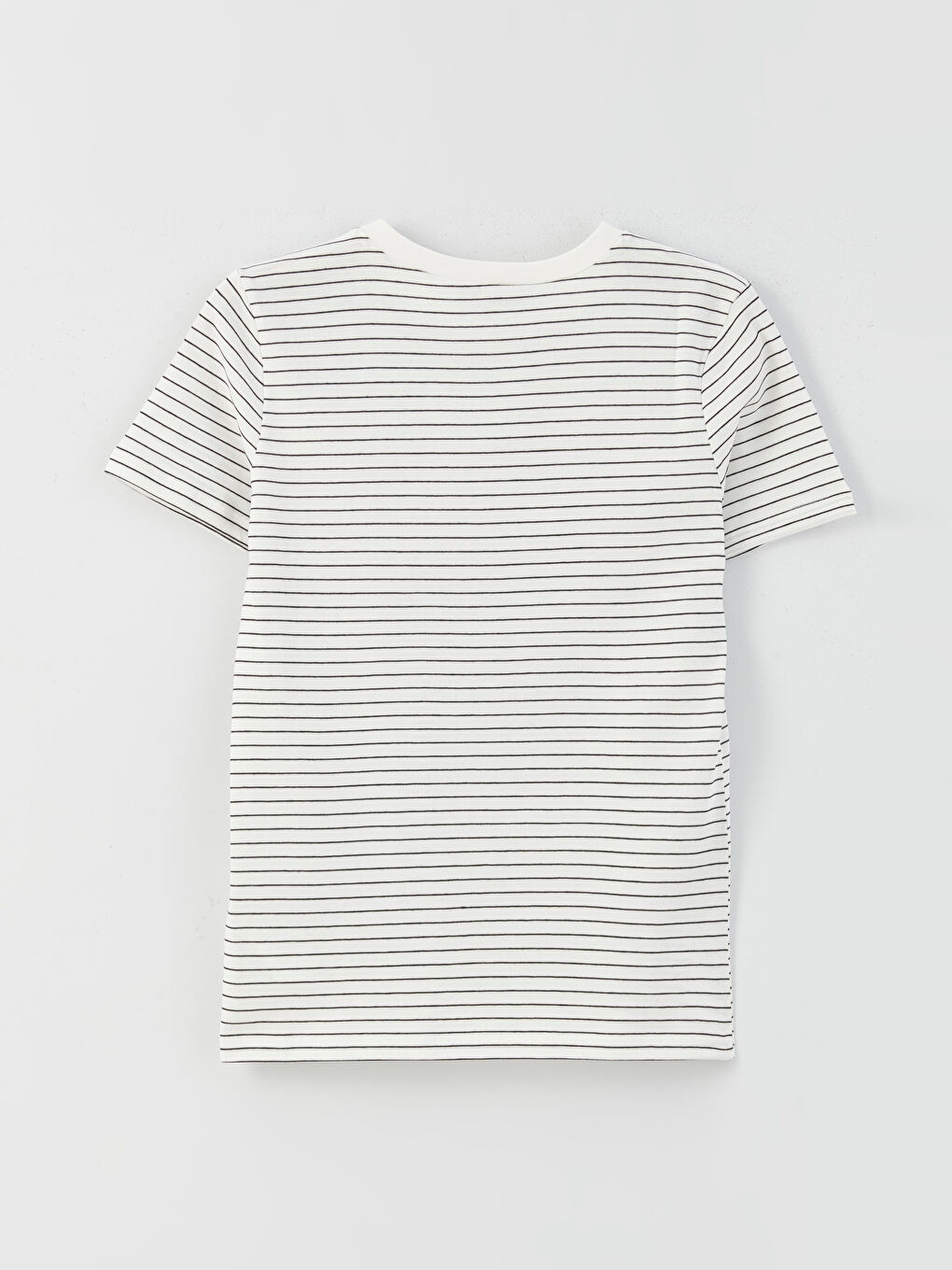 Rundhalsausschnitt Gestreift Kurzarm T-Shirt für Damen-6