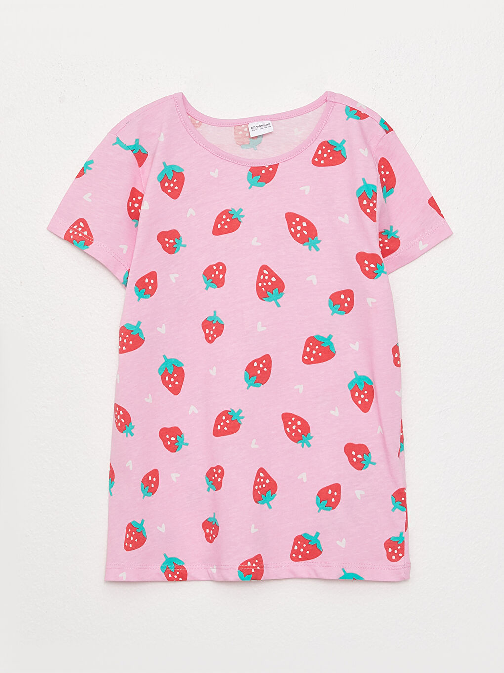 Ensemble de Pyjama pour Filles à Col Rond Imprimé à Manches Courtes-1