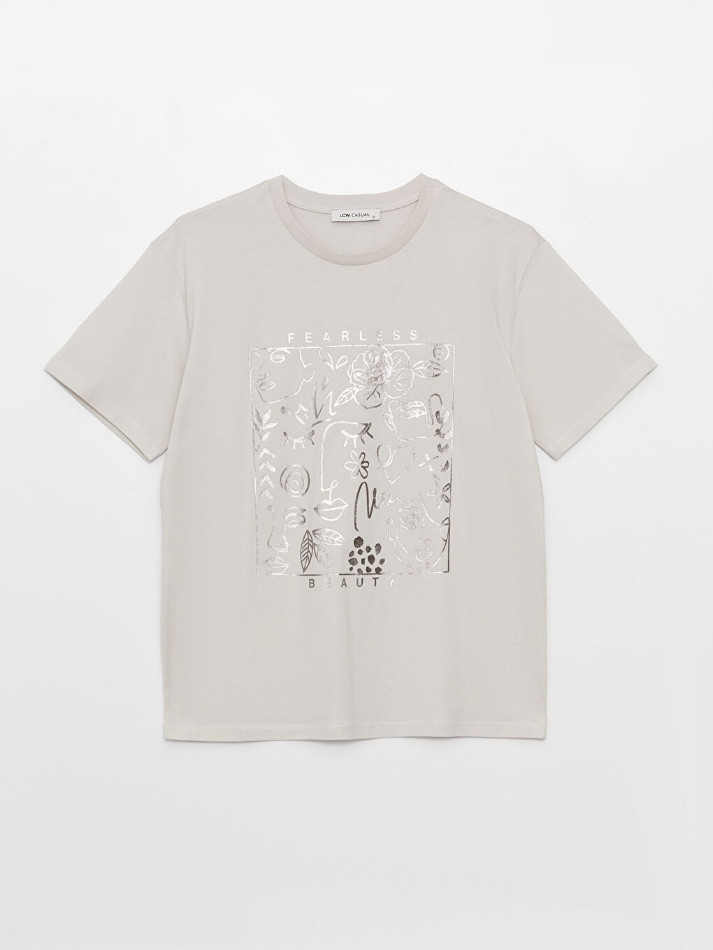 Женская футболка с круглым вырезом и короткими рукавами с принтом-5