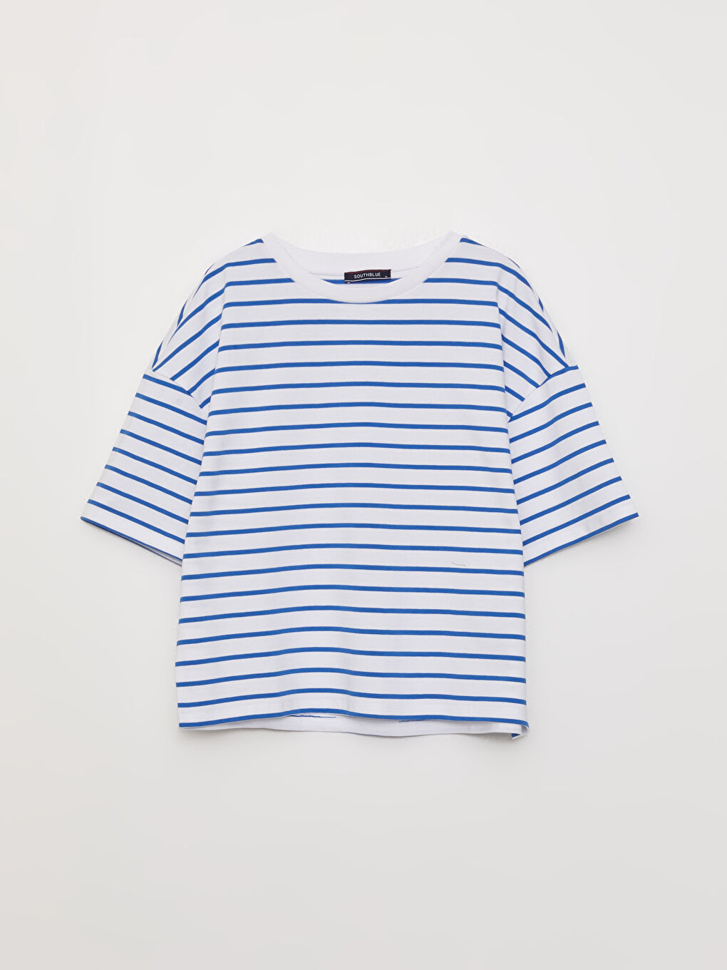 Crew Neck Striped Short Sleeve Women's T-Shirt