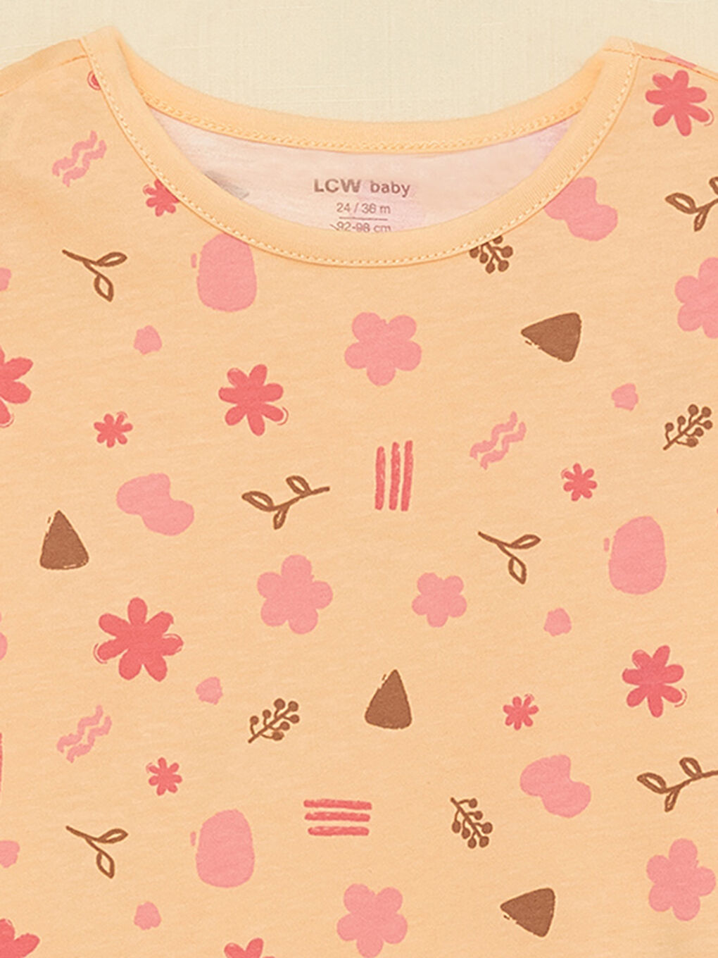 Crew Neck Long Sleeve Printed Baby Girls' Pyjama Set-3