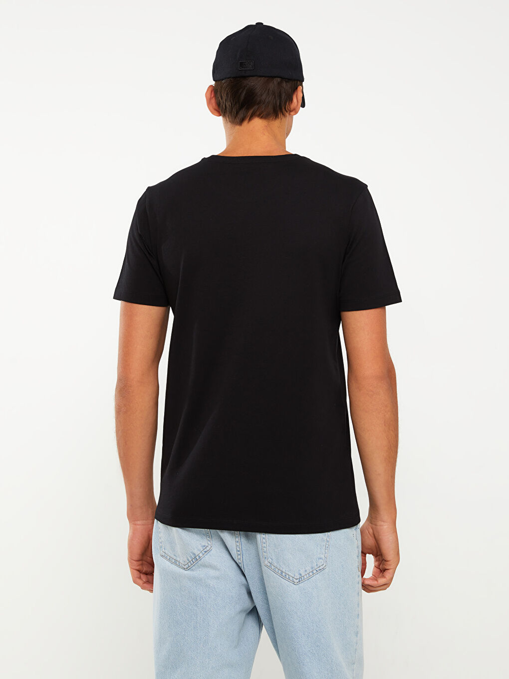 Crew Neck Short Sleeve Printed Combed Cotton Men's T-shirt -S39693Z8-CVL