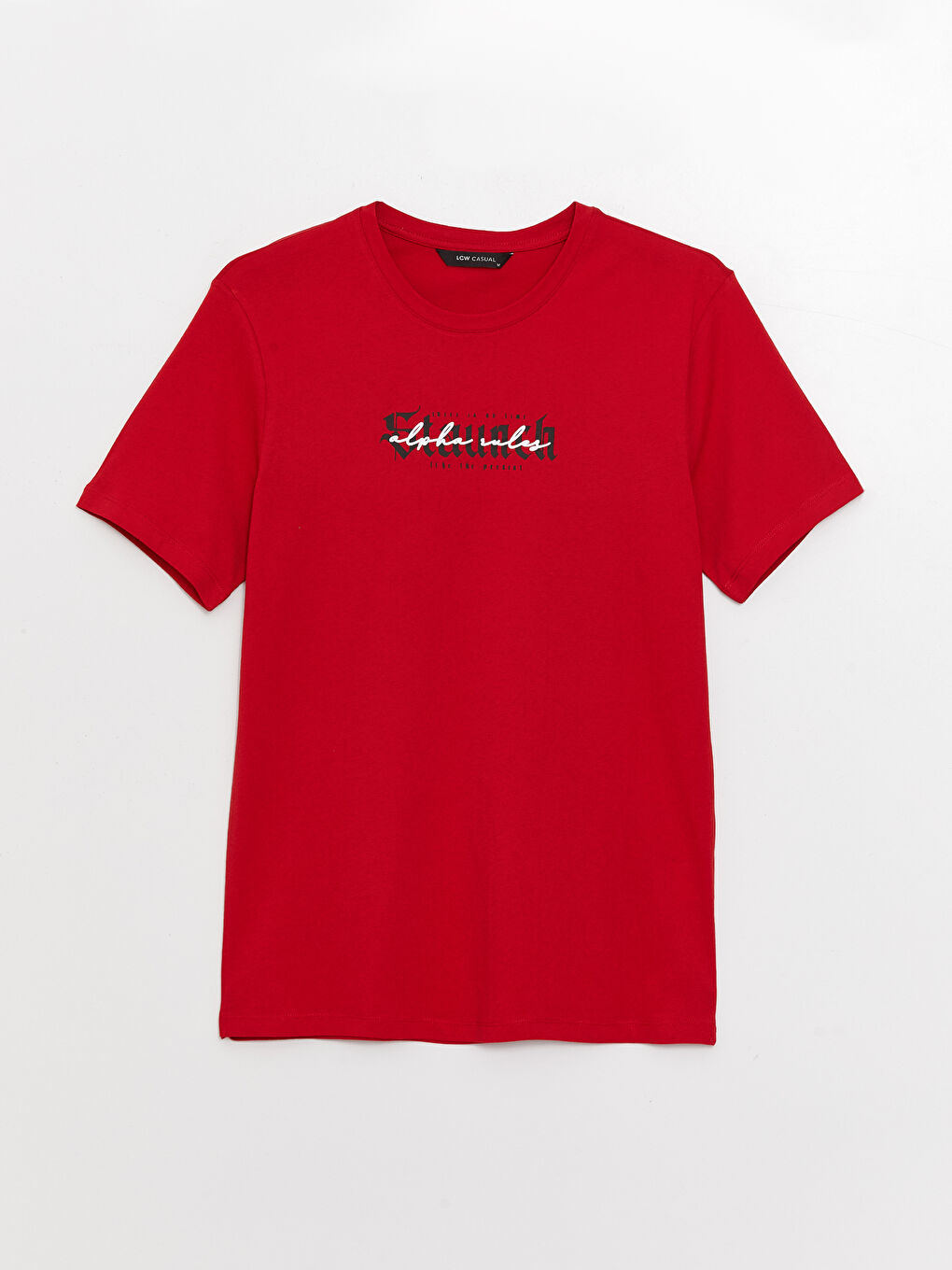 Crew Neck Short Sleeve Printed Combed Cotton Men's T-shirt-5