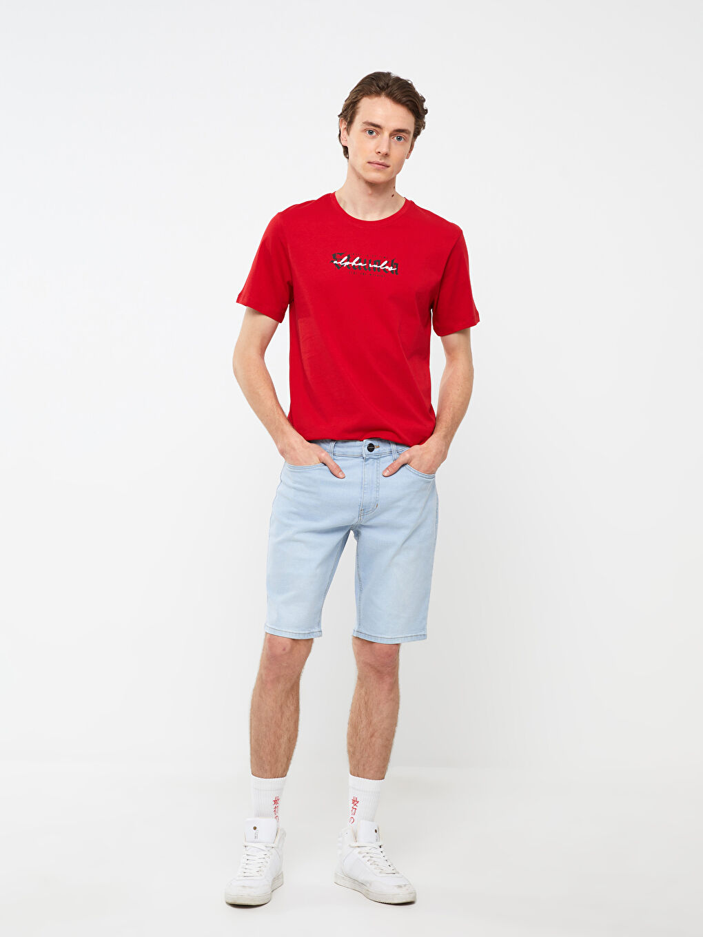 Crew Neck Short Sleeve Printed Combed Cotton Men's T-shirt-2