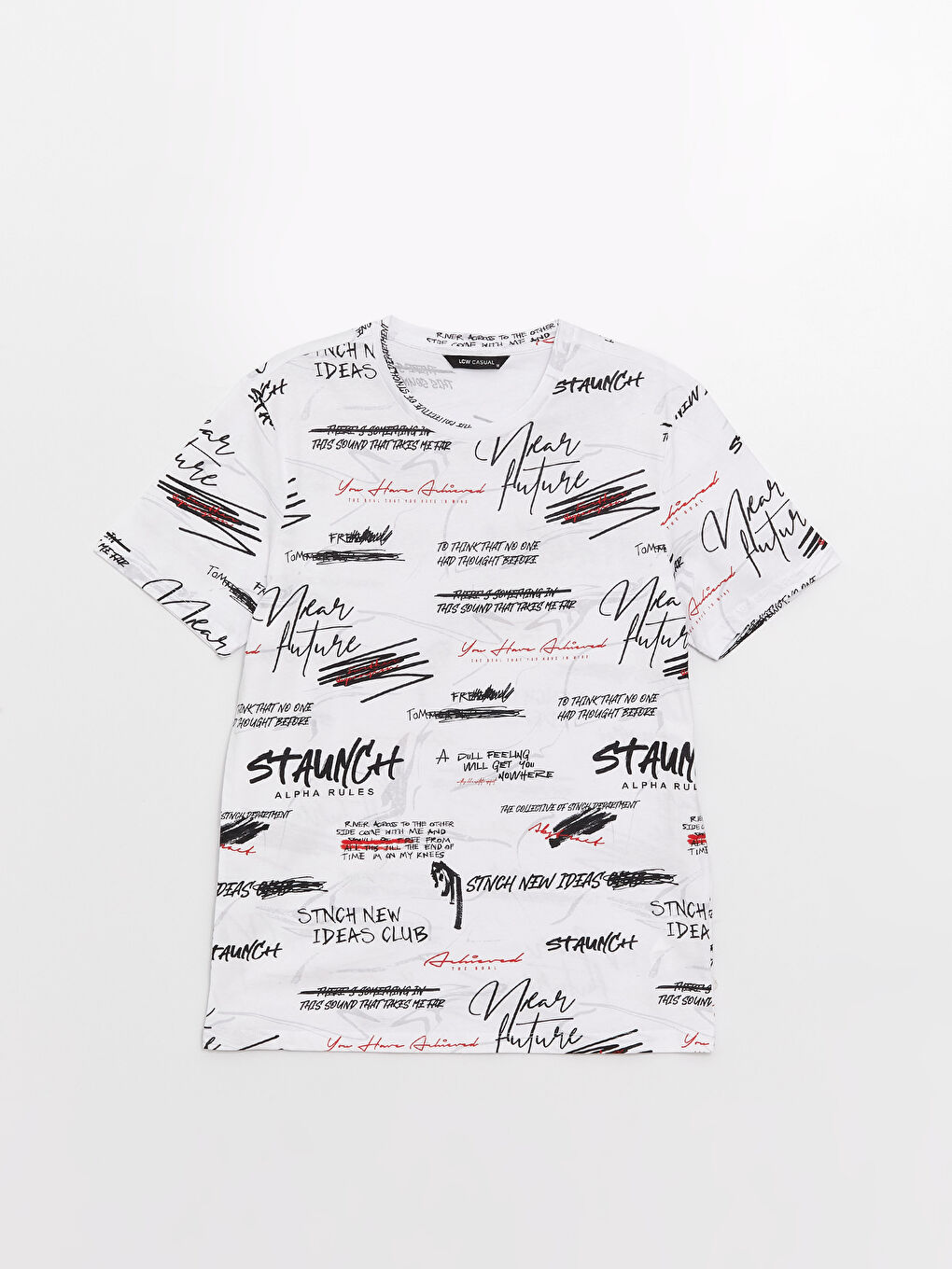 Crew Neck Short Sleeve Patterned Jersey Men's T-Shirt -S39702Z8-Q6K