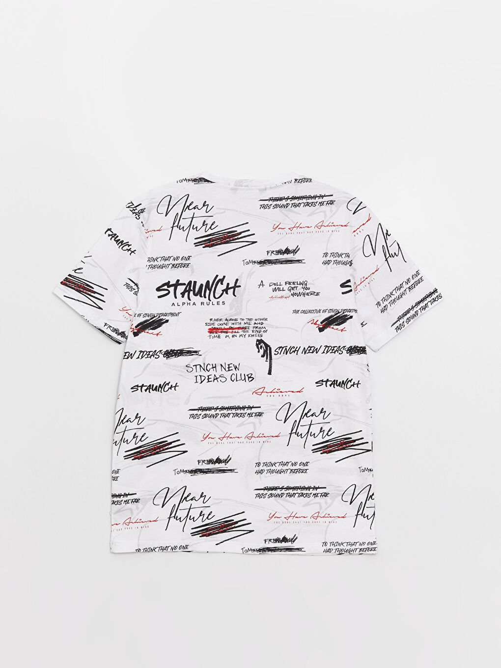 Crew Neck Short Sleeve Patterned Jersey Men's T-Shirt -S39702Z8-Q6K