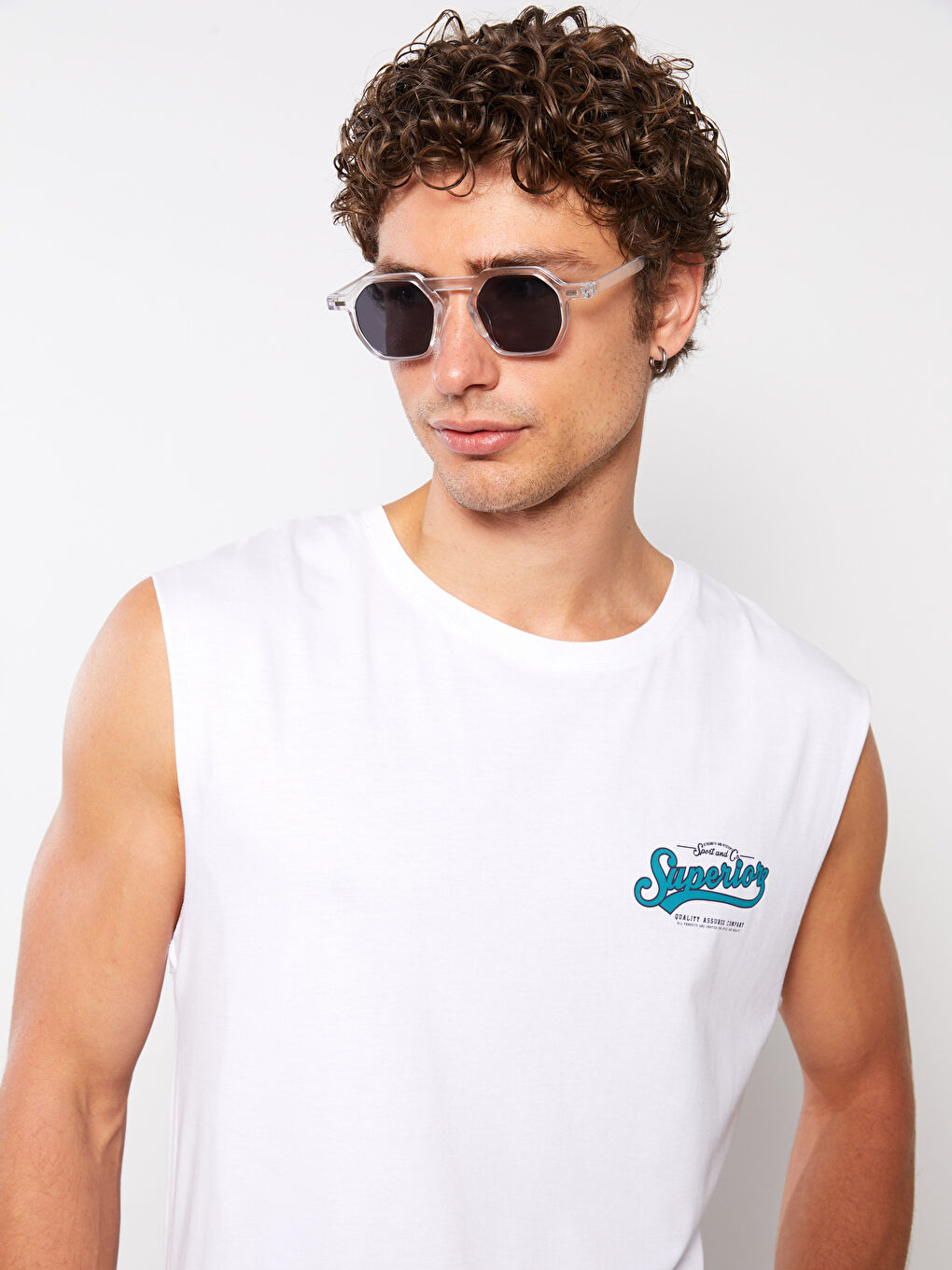XSIDE T-shirt sans manches imprimé à col rond pour Hommes -S39720Z8-Q6K