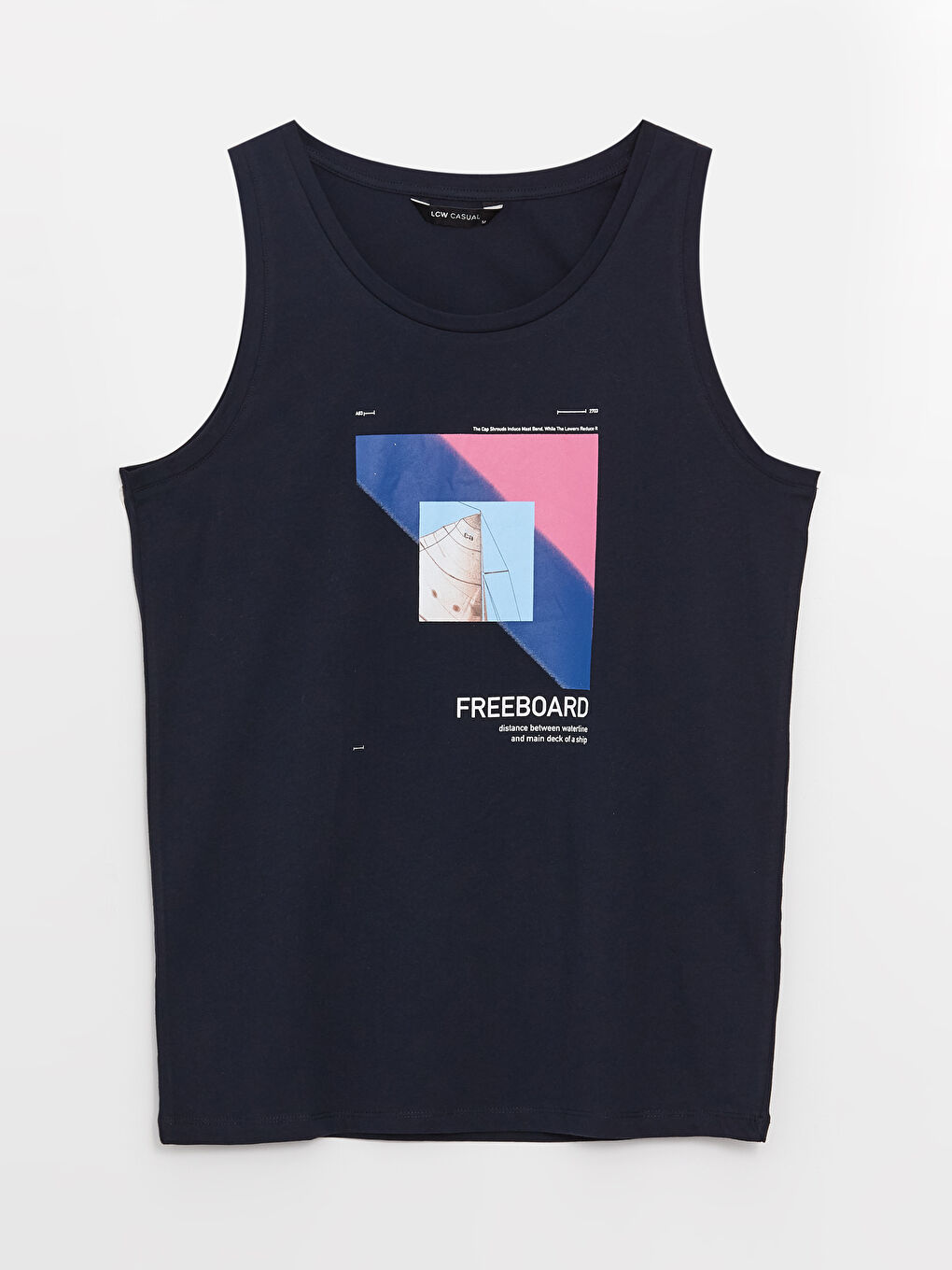 Crew Neck Printed Jersey Men's Sleeveless T-Shirt-5