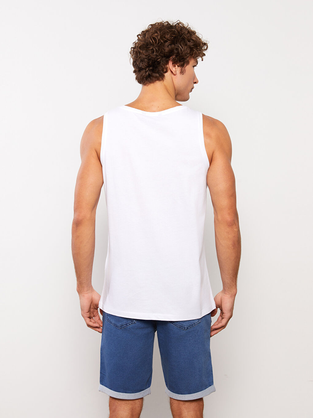 Crew Neck Printed Men's Sleeveless T-Shirt-4