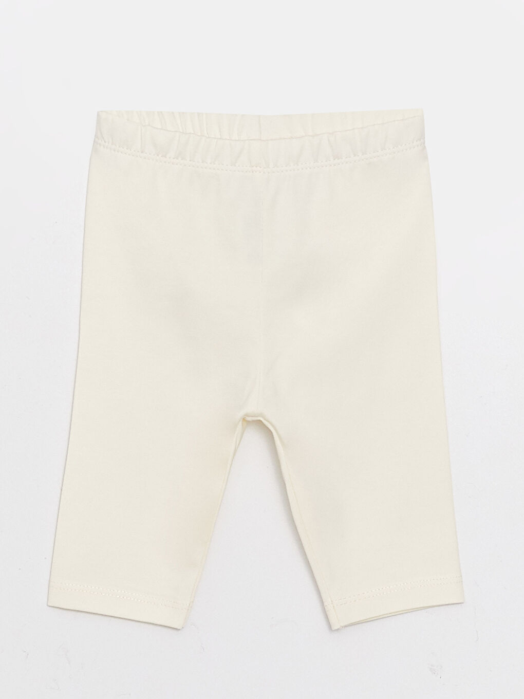 Ekru Bisiklet Yaka Desenli Kız Bebek Bluz ve Tayt 2'li Takım-2