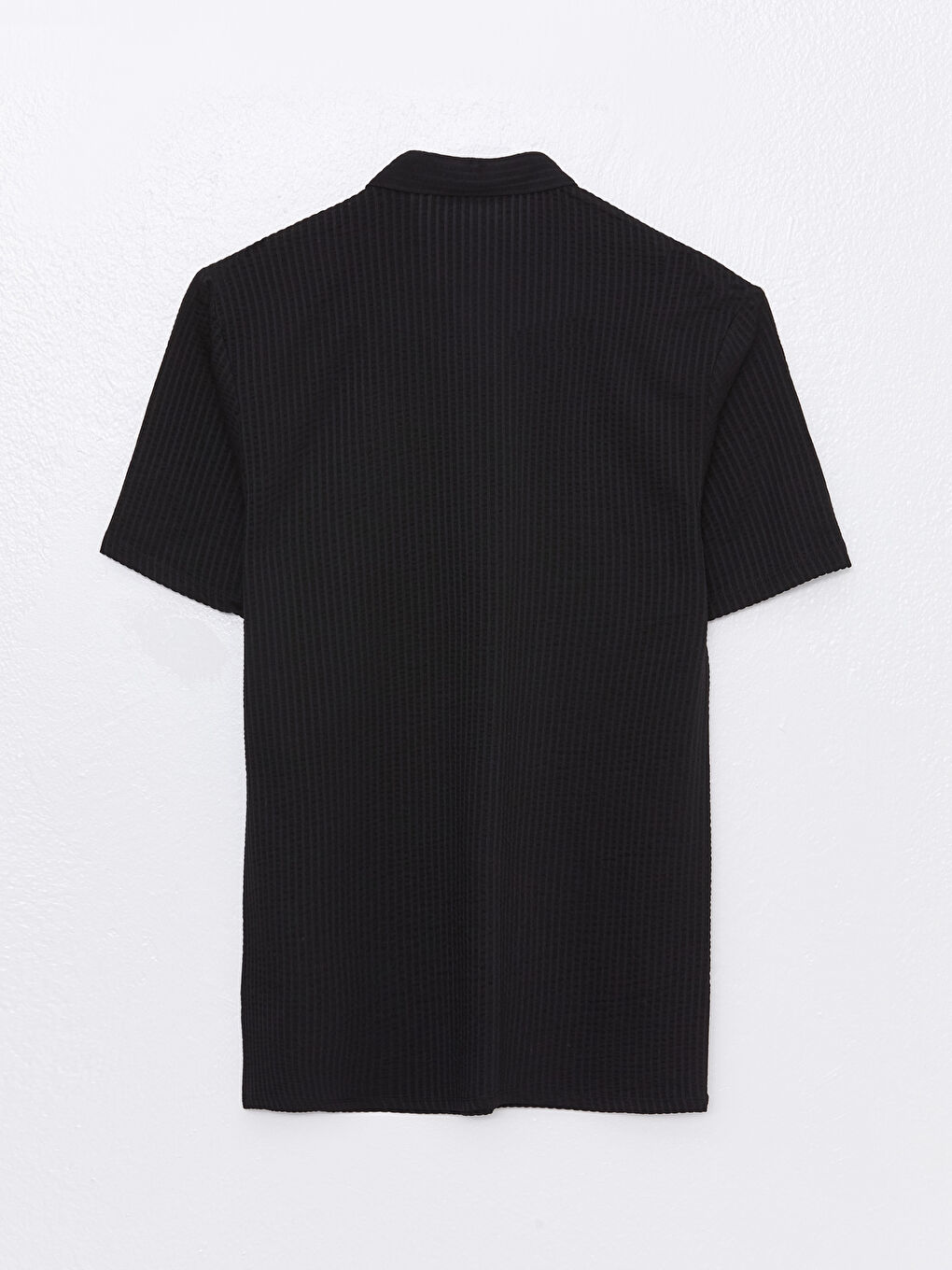 تي شيرت رجالي بياقة بولو وكم قصير مخطط-5