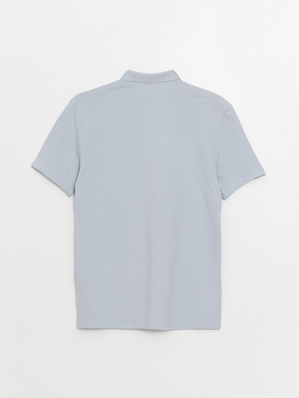 Mavi Polo Yaka Kısa Kollu Çizgili Erkek Tişört-6